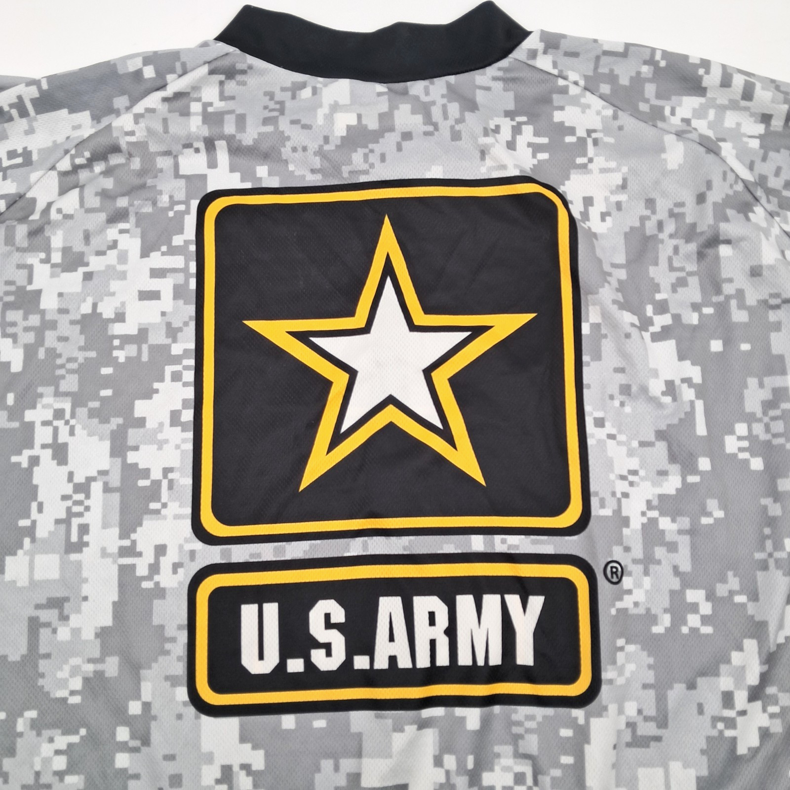 Primal Cycling Jersey Mens XXXL US Army Gray Camo 3/4 Zip Patriotic USA Military