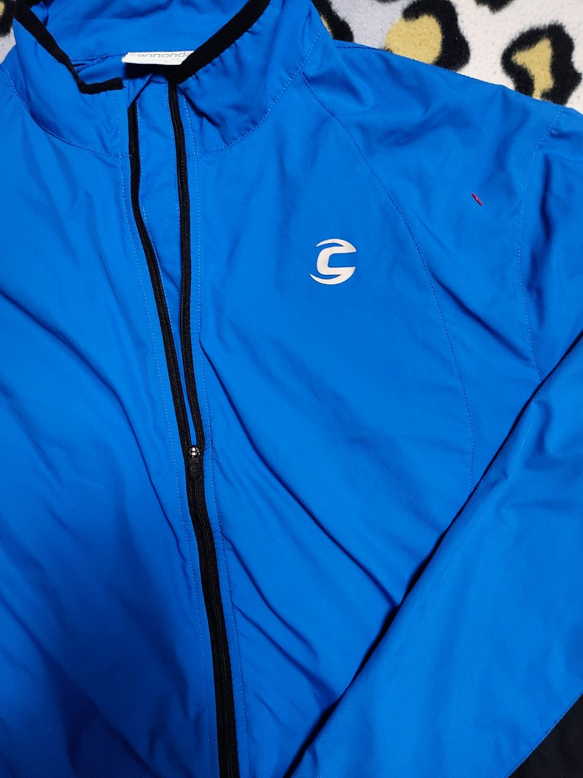 Cannondale Cycling Jersey Shirt Men’s L Blue Black long sleeve Full Zip