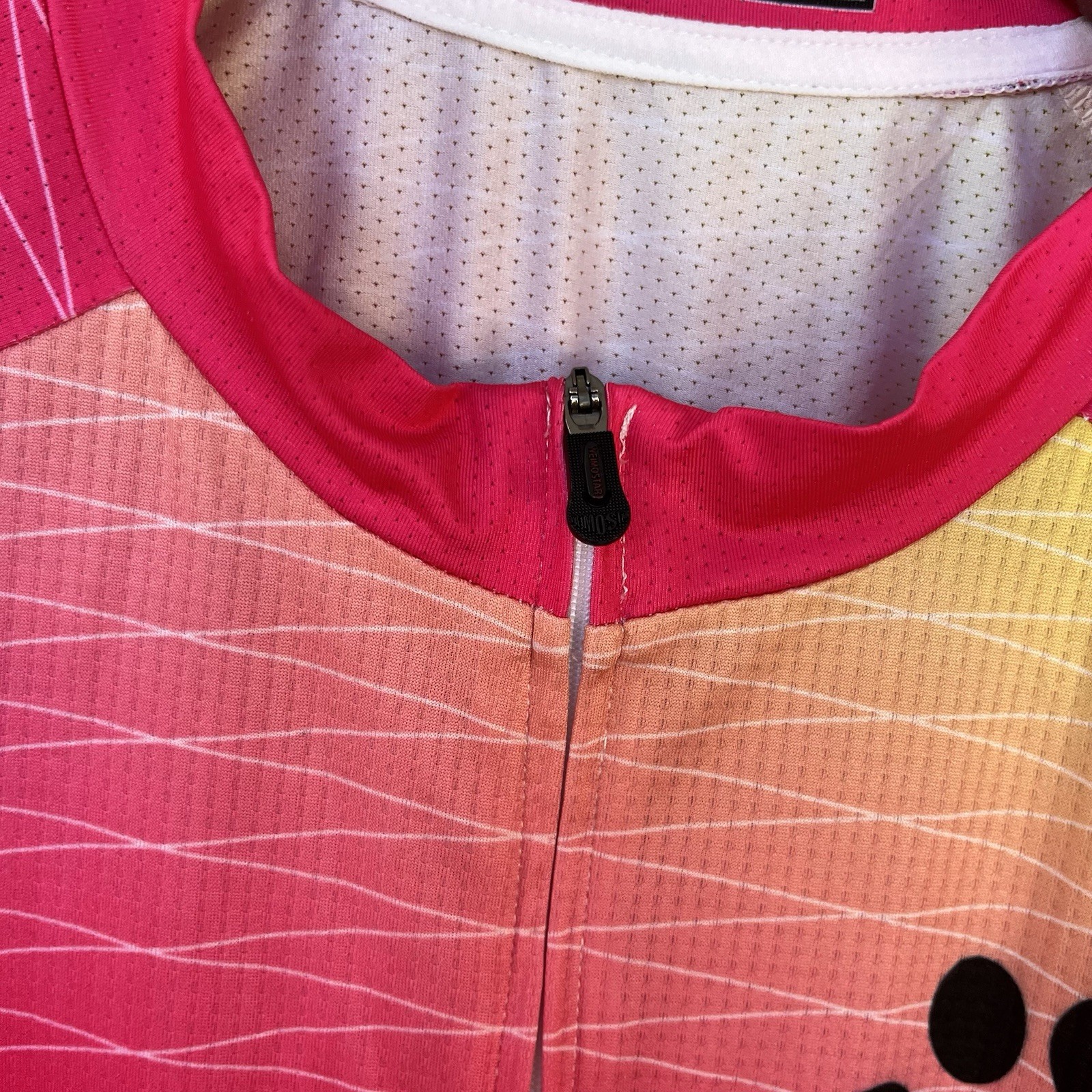 Weimostar Cycling Jersey Womens XL Colorful Full Zip Short Sleeve Pockets Bike