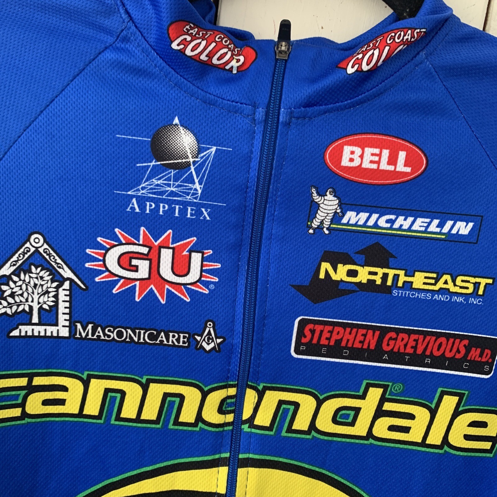 Cannondale GU Michelin Vintage Jersey Cycling Bike T-Shirt Size Large Zip