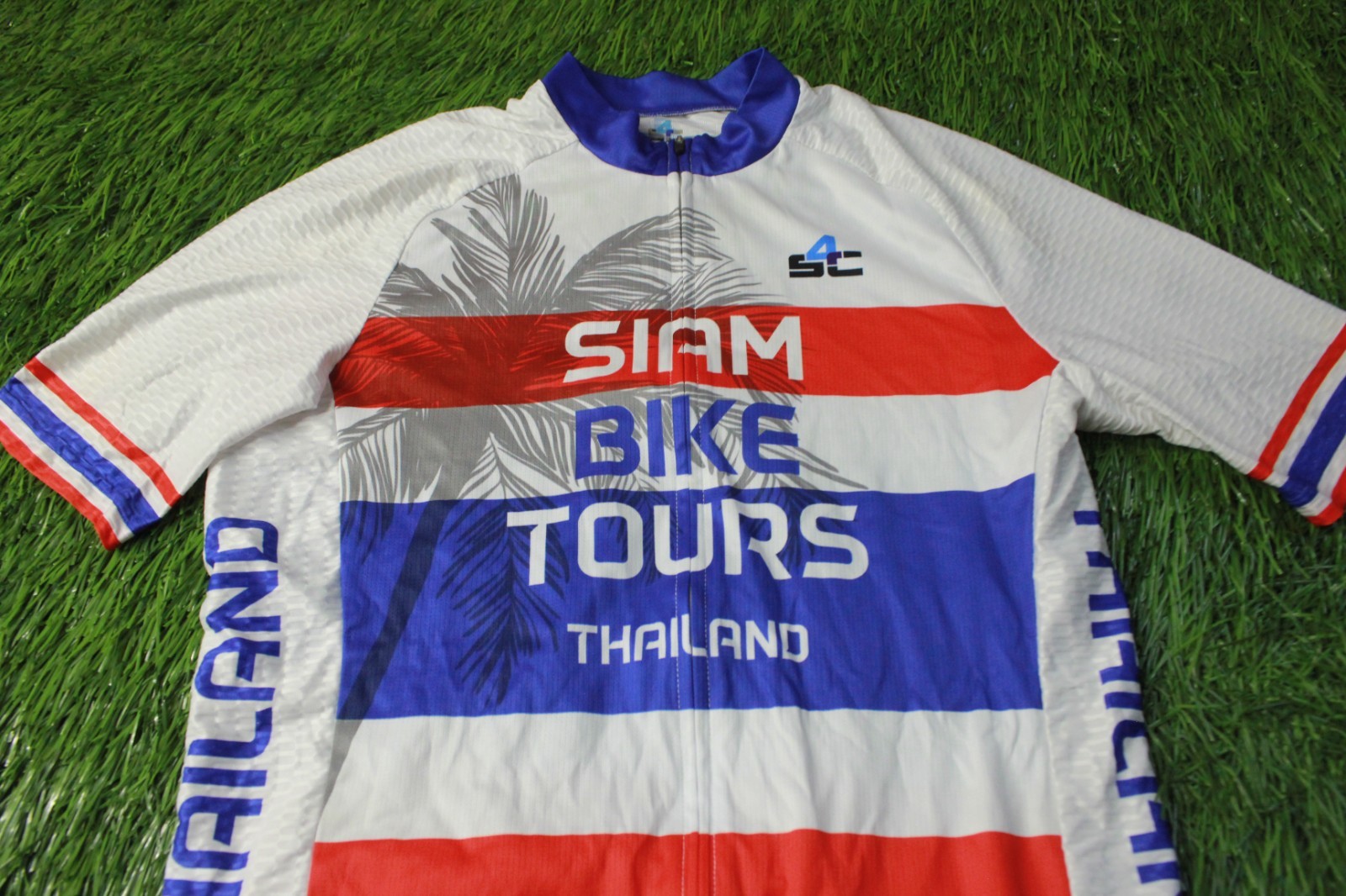 RARE BIKE CYCLING MEN SHIRT JERSEY SIAM BIKE TOURS THAILAND S4C ORIGINAL SIZE L