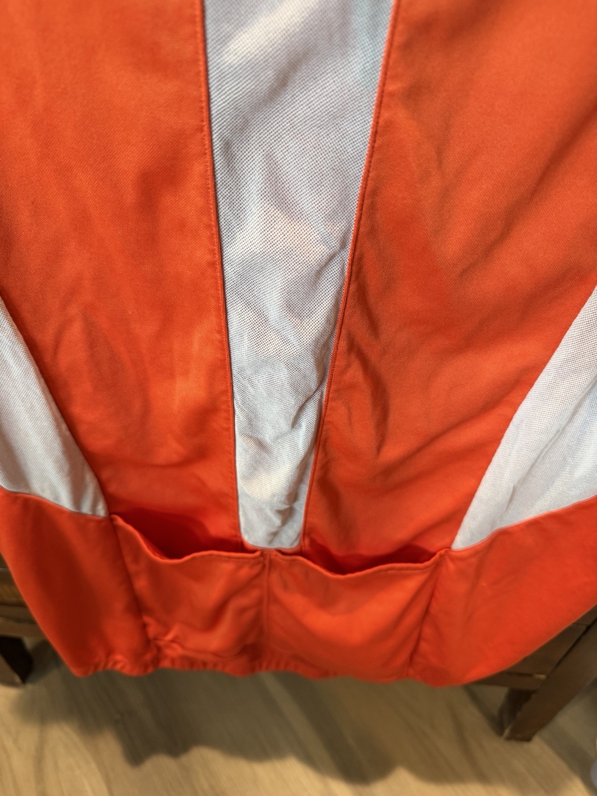 Nike Cycling Full Zip Up Jersey Shirt XL Orange Dri-fit EUC Short Sleeve