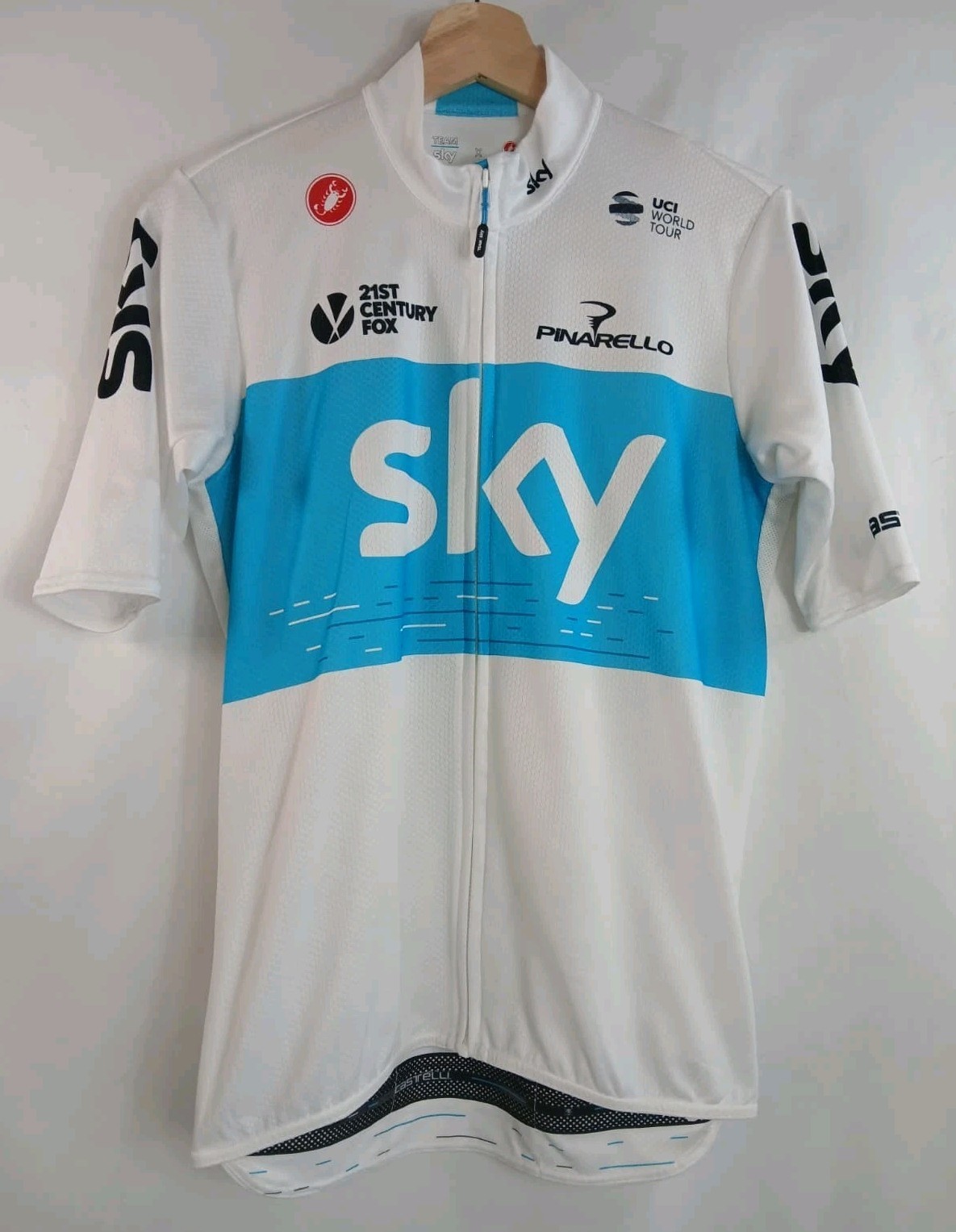 Castelli Team Sky UCI World Tour Jersey Cycling Jersey Short Sleeve Size Large