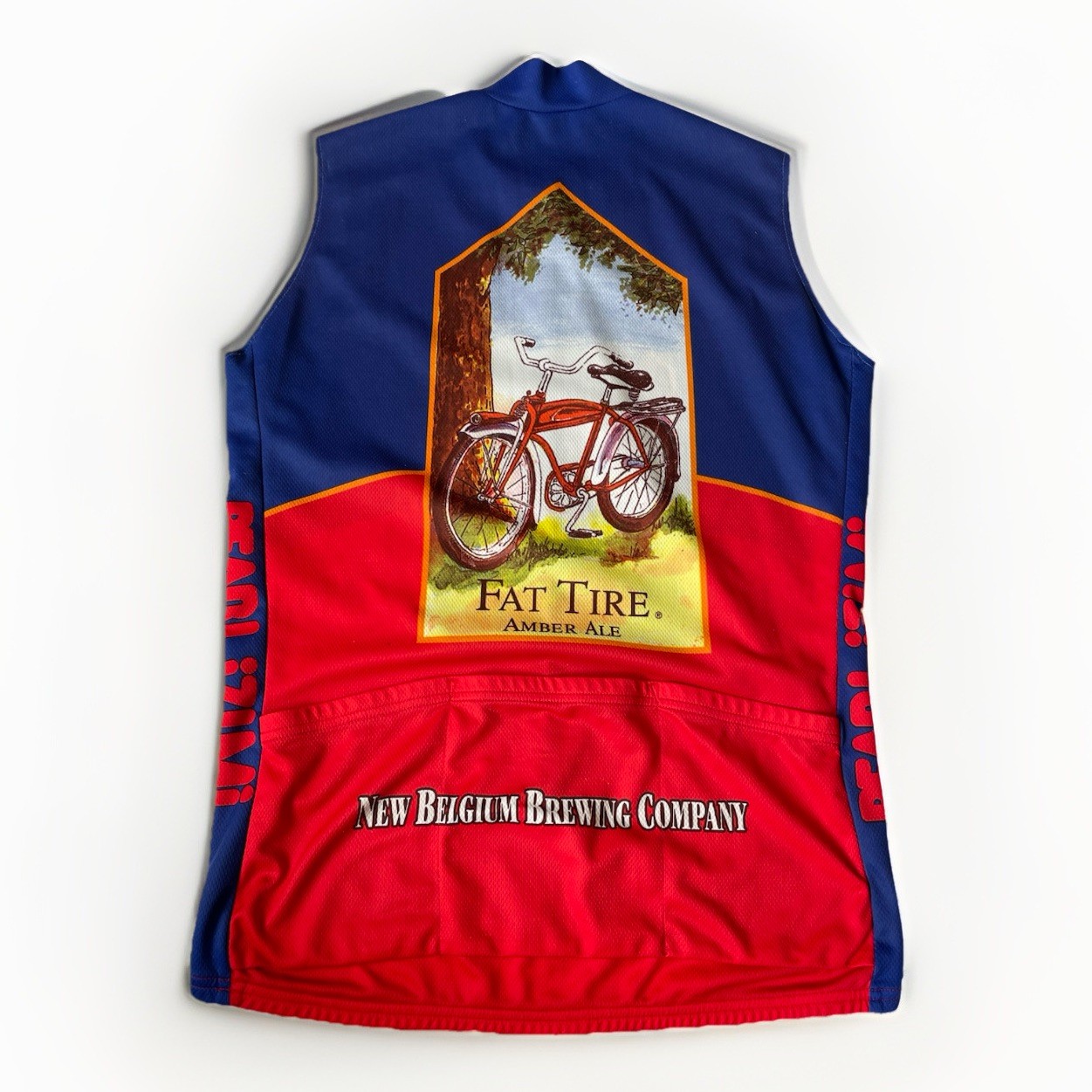 vintage Pearl Izumi New Belgium Fat Tire Sleeveless Jersey Men’s XL Made in USA