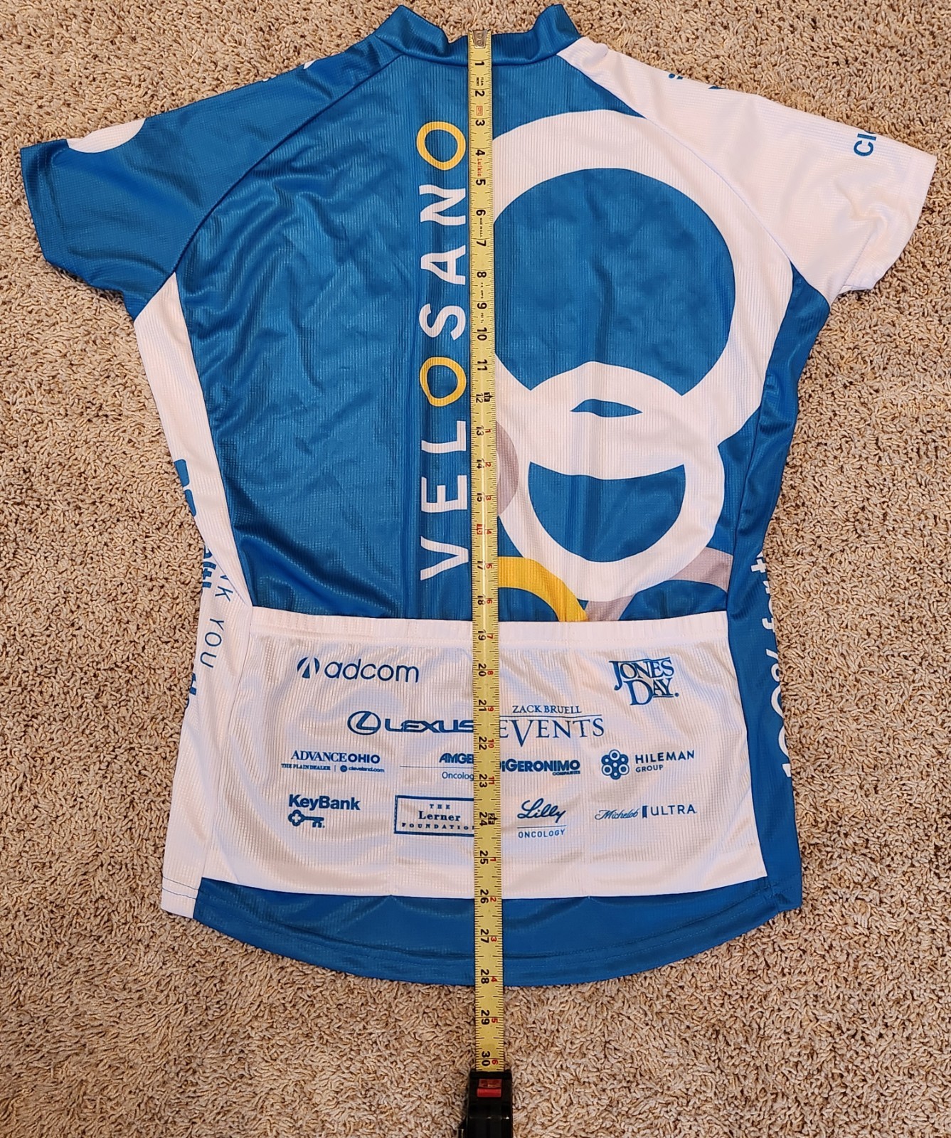 Primal Women XL VeloSano Cleveland Clinic Cycling Jersey Sport Cut Ohio NOS 2020