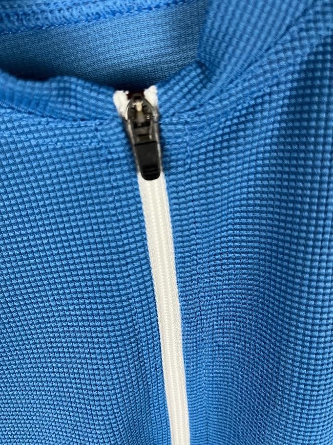 Bellwether Technical Apparel Cadence Unisex LRG Blue Full Zip Sleeveless Cycling