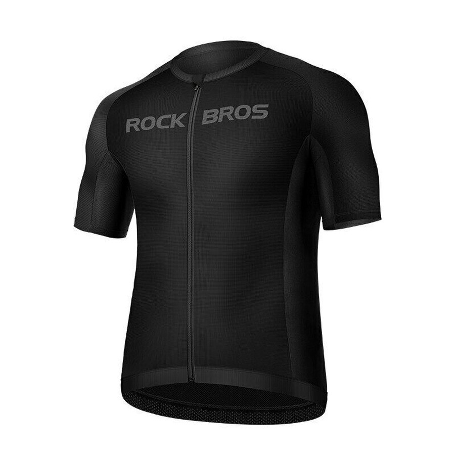 ROCKBROS Summer Cycling Jersey Men Breathable Shirt Quick Dry Bike Short Sleeves