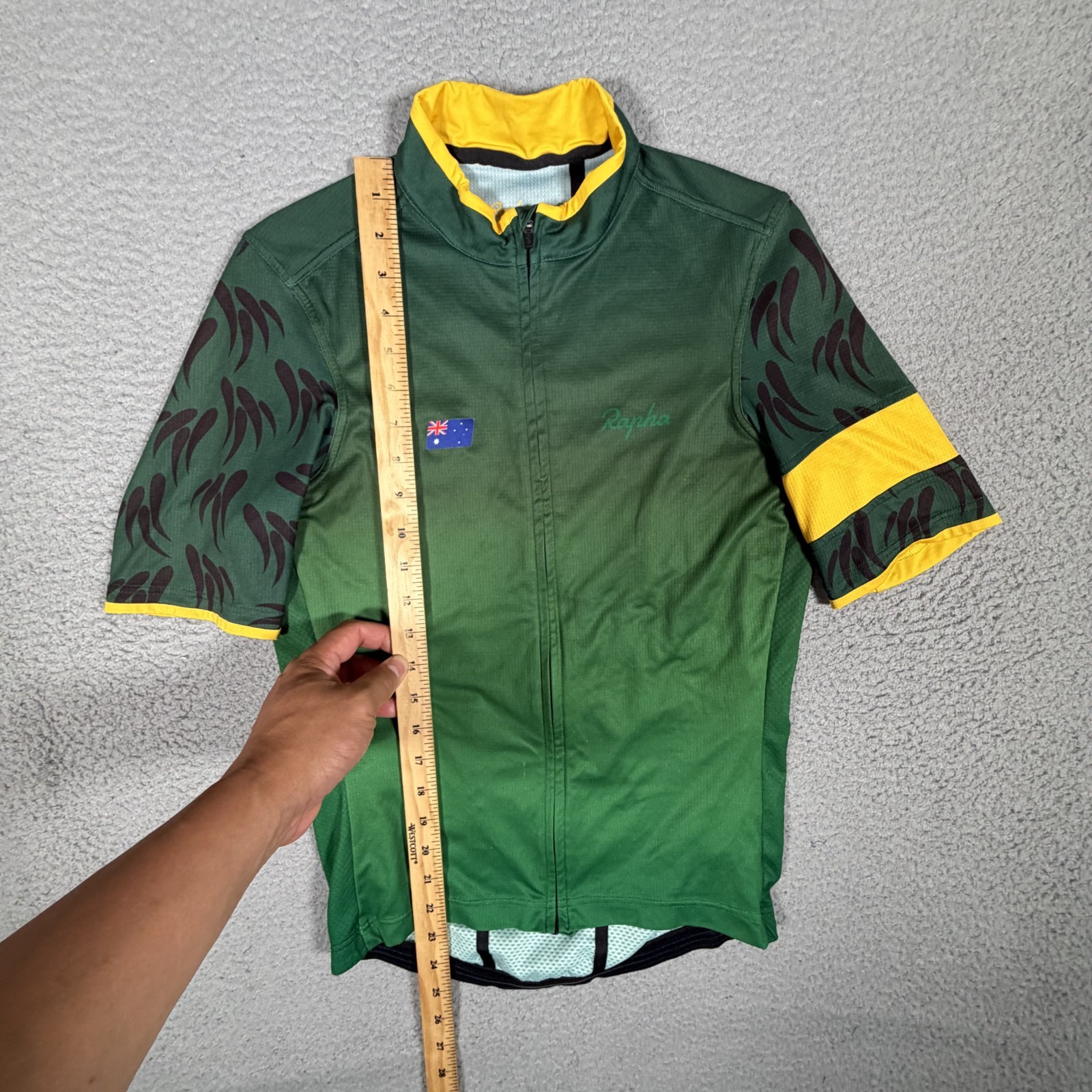 Rapha Cycling Jersey Mens Medium Green Country Lightweight Stretch Australia