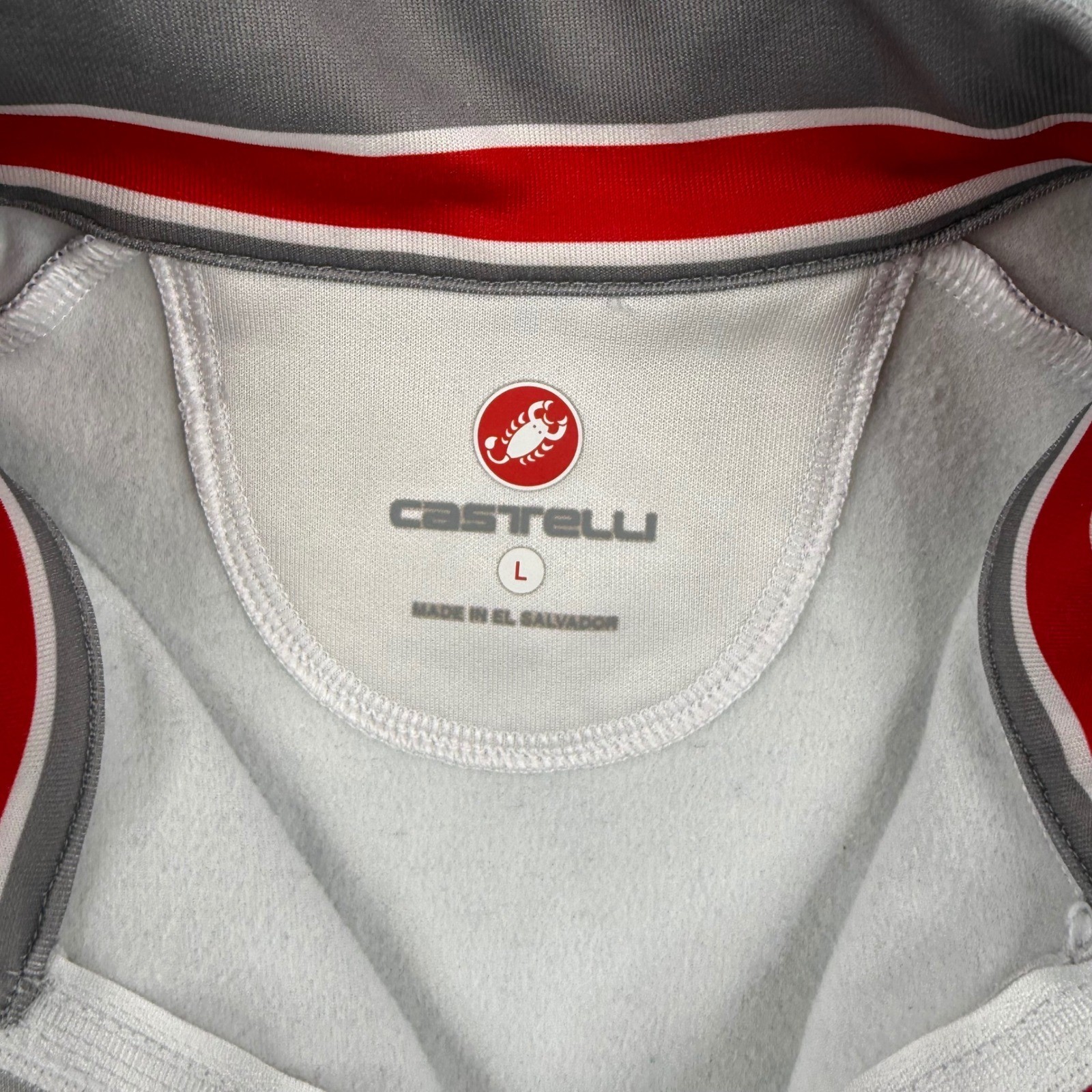 Castelli Cycling Jersey Womens Large Black Long Sleeve Full Zip Scorpion Logo