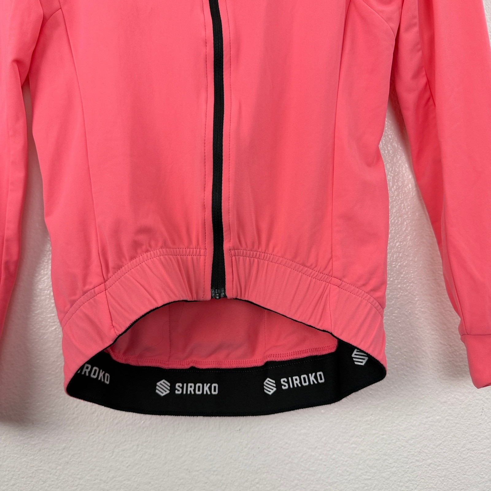 Siroko Jersey Womens XS Pink Cycling Long Sleeve Full Zip Bike Top