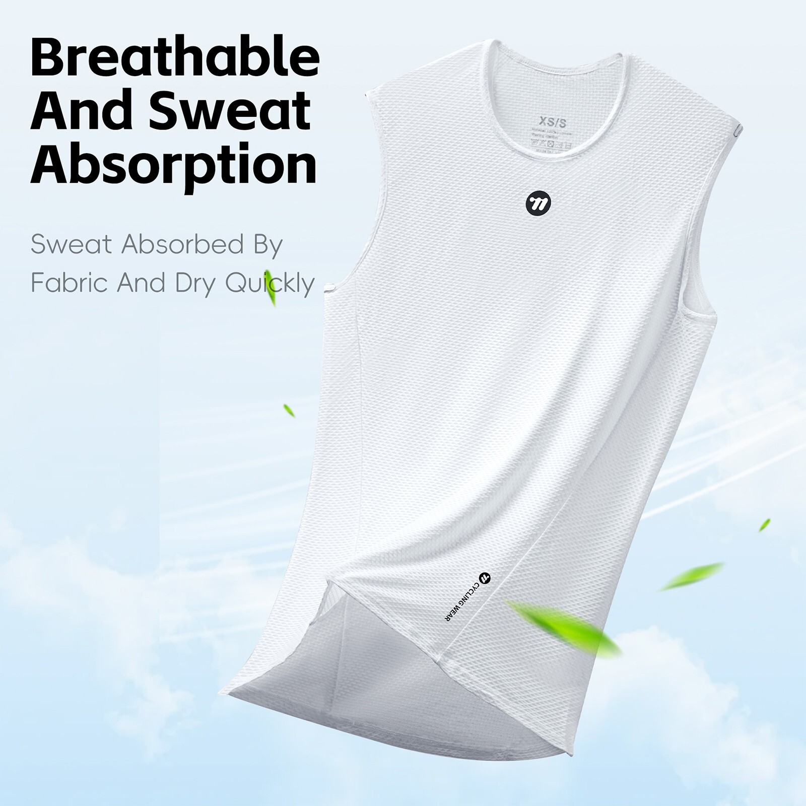 WEST BIKING Men Cycling Base Layer Vest Summer Ride Sleeveless Top Jersey Sport