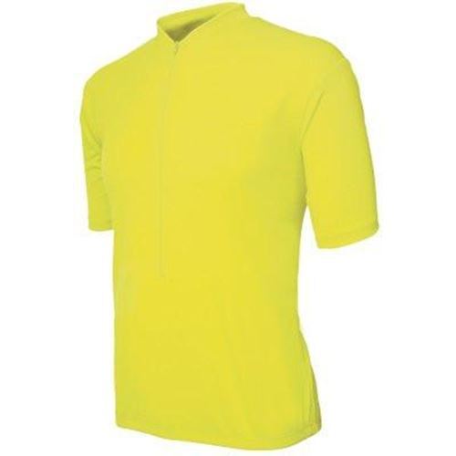 Basik Men’s Classic Cycling Jersey, Neon Yellow (S, M, L, XL, 2XL)