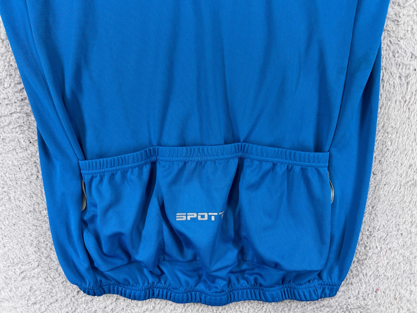 Spotti Shirt Mens Extra Large Blue 1/2 Zip Short Sleeve Polyester Pockets