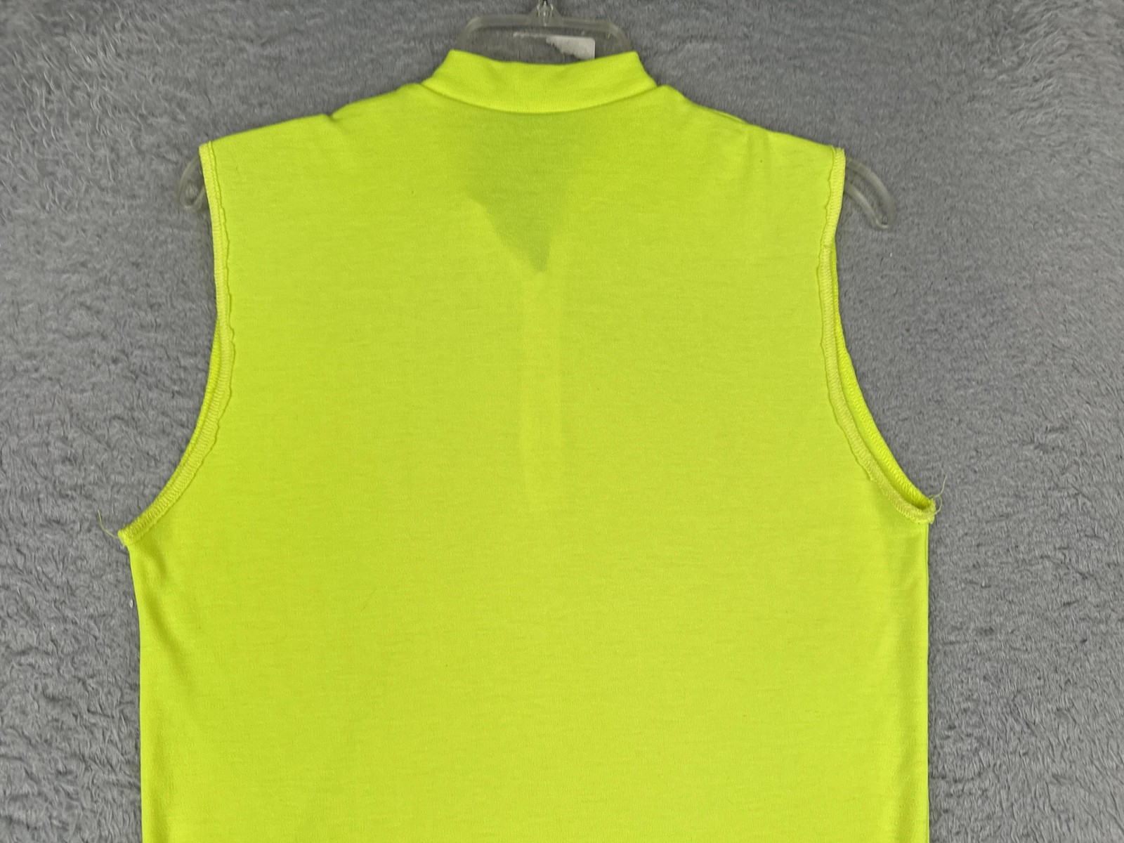 VINTAGE ST Cyclewear Cycling Jersey Tank Mens Small Yellow 1/4 Zip Pockets 90s