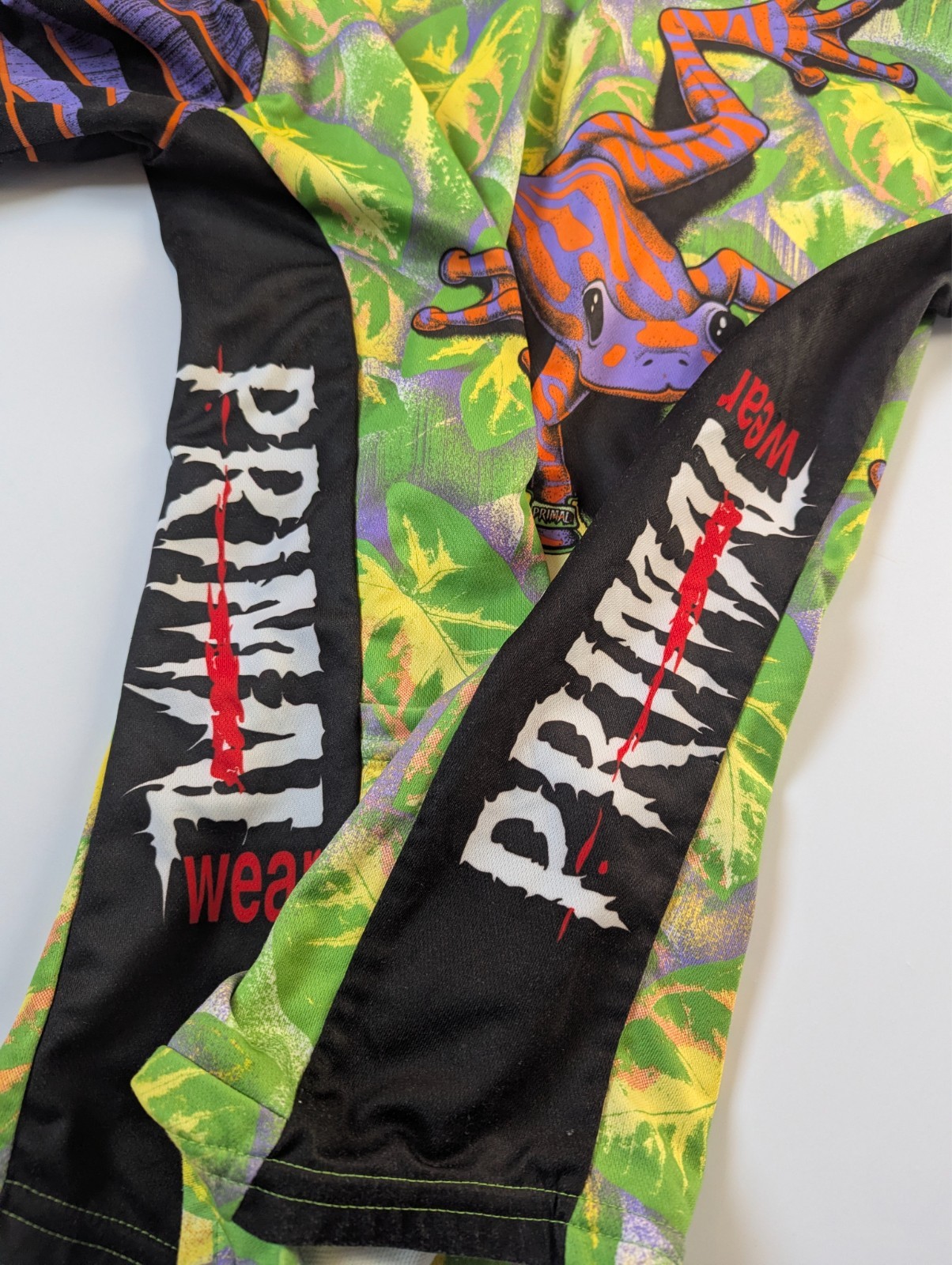 Vintage 90s Primal Wear FROG MTB Road Bike Cycling Jersey Size S/M, Shirt Trikot