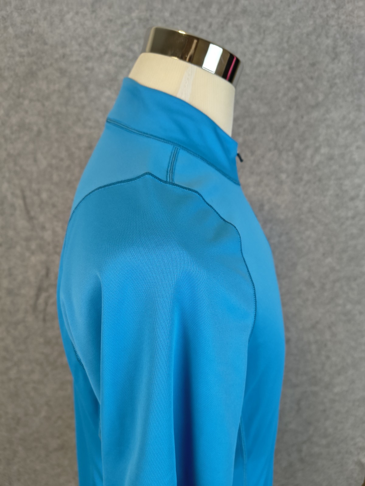 Patagonia Capilene Shirts Men Sz L Polo Performance Half Zip Blue Short Sleeves