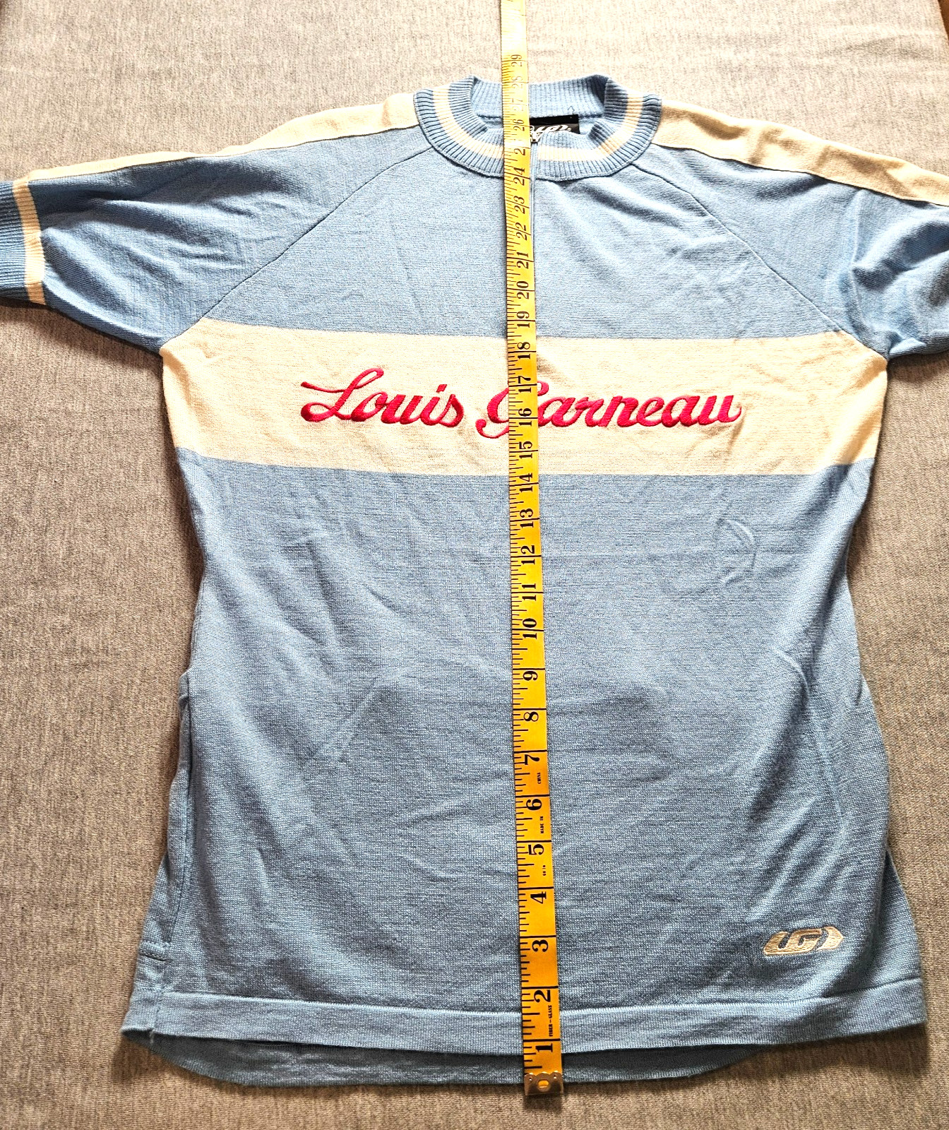 Louis Garneau 100% Wool Short Sleeve Cycling Jersey Sky Blue Men’s Medium
