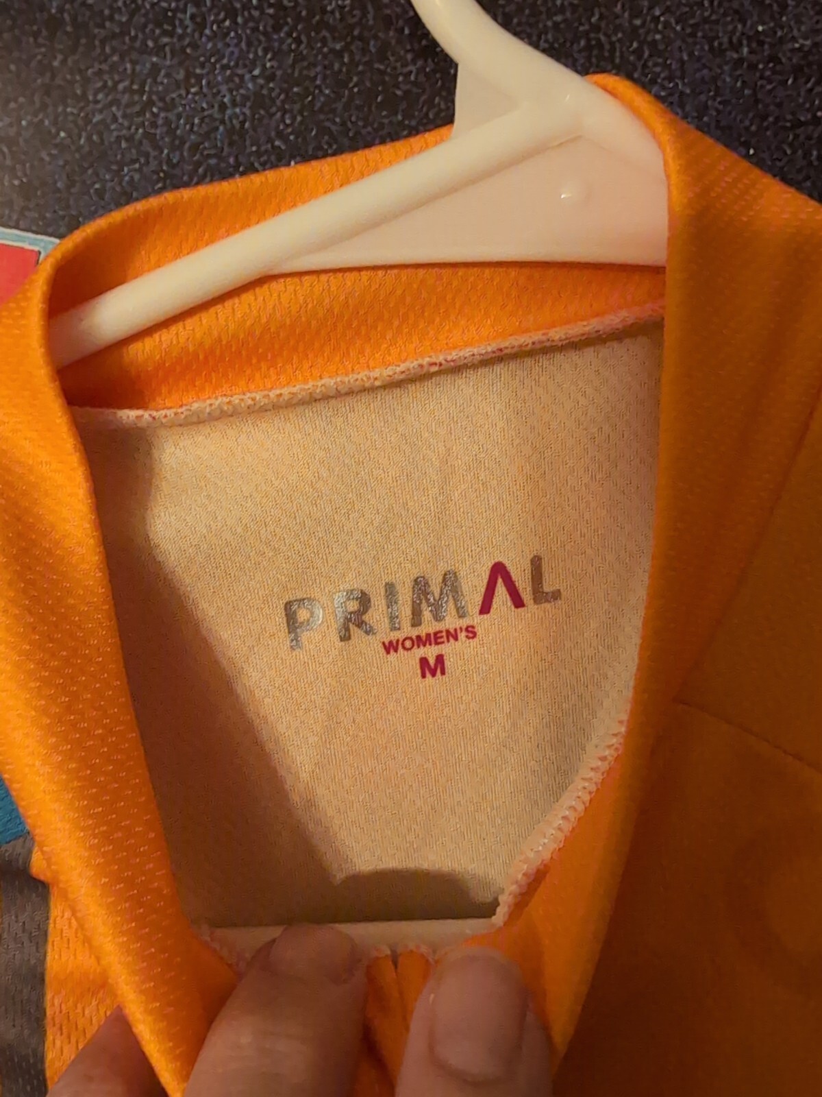 Primal Cycling Jersey Size M Orange Women’s Sport Cut Raglan Full Zip Wicking