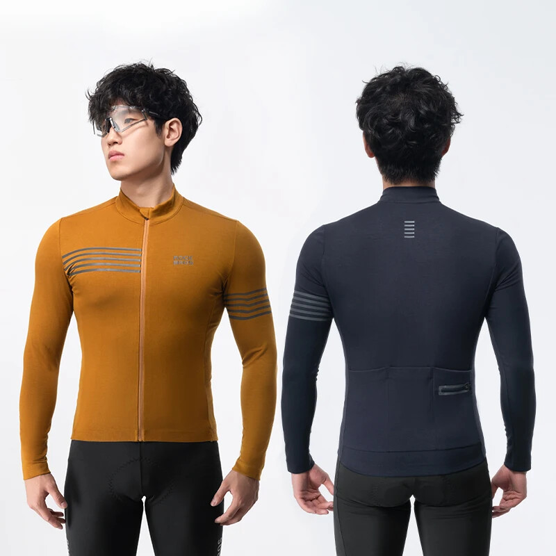 ROCKBROS Men’s Winter Cycling Jersey Thermal Top Long Sleeves Bicycle Clothing
