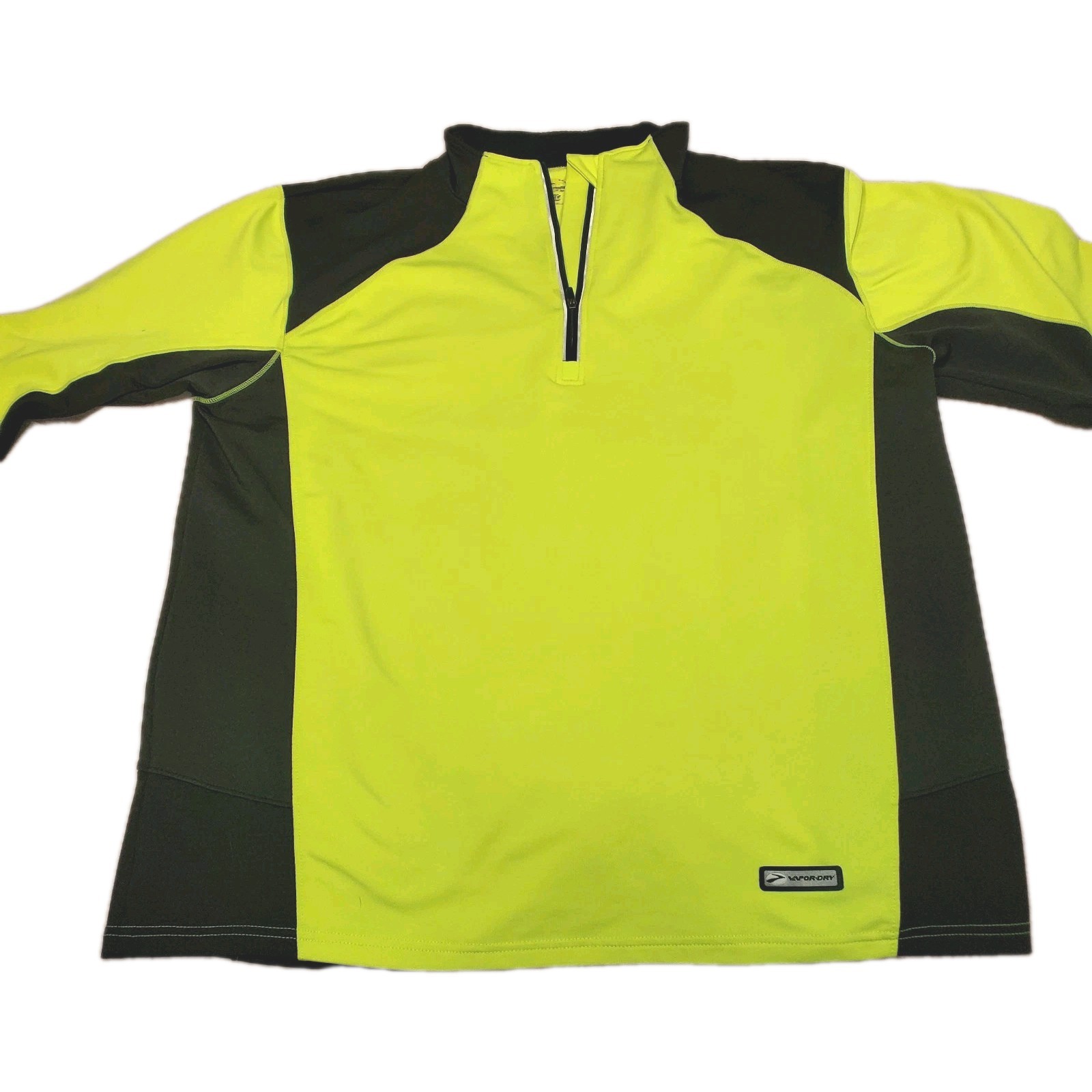 Brooks VaporDry Cycling Jersey Mens L Hi-Vis Reflective Half Zip Rear Pocket
