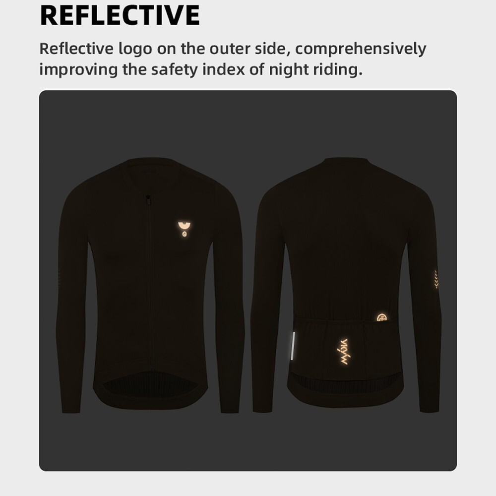 YKYWBIKE Men Pro Cycling Jersey Long Sleeve Breathable Shirt Summer Tops SPF50+