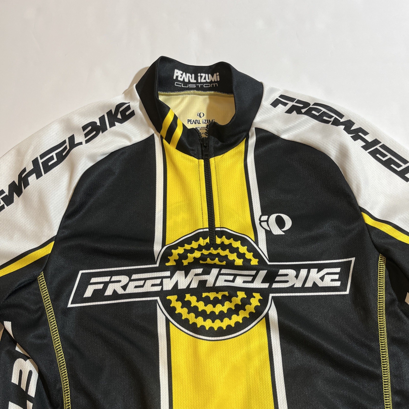 Pearl Izumi Freewheel Bike Custom Jersey Men’s XXL Black Yellow Cycling