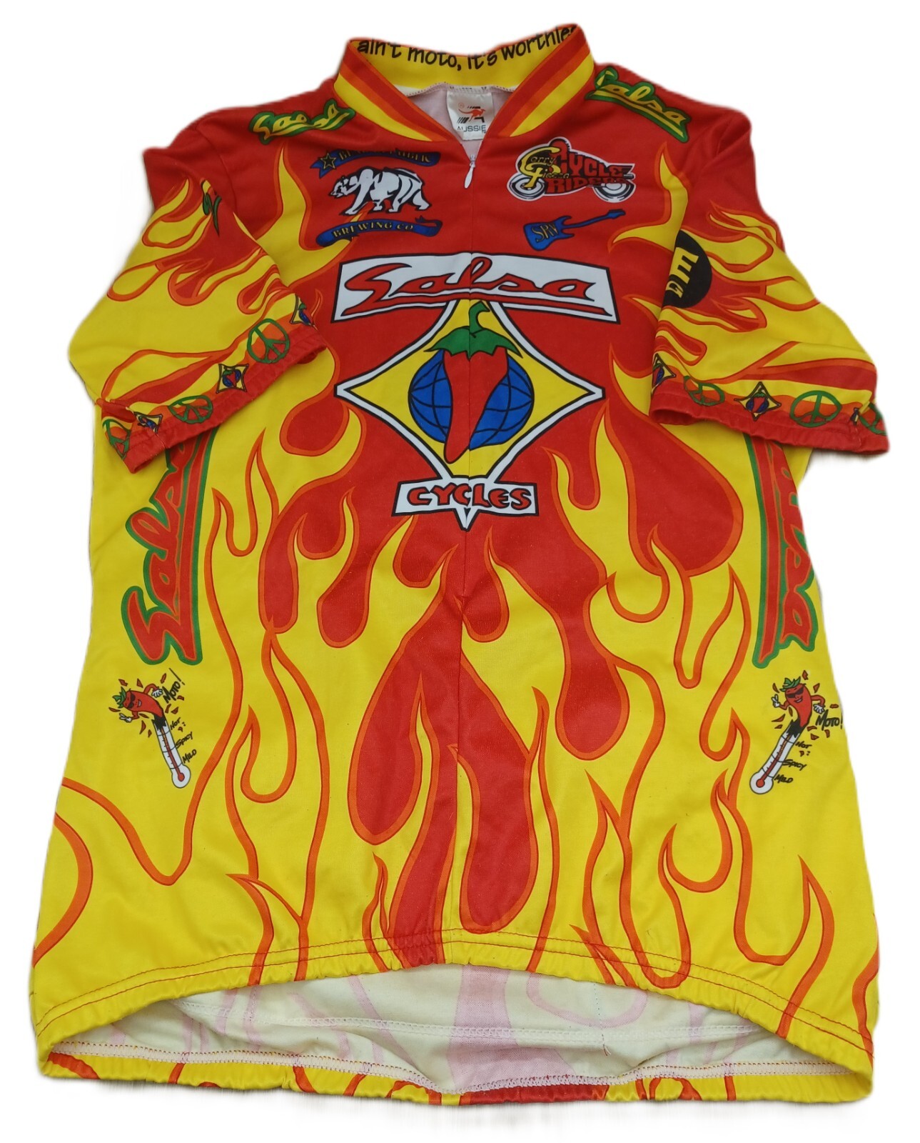 SALSA CYCLES Cycling-Aussie Full Graphic Cropped Racing Shirt XL Vintage