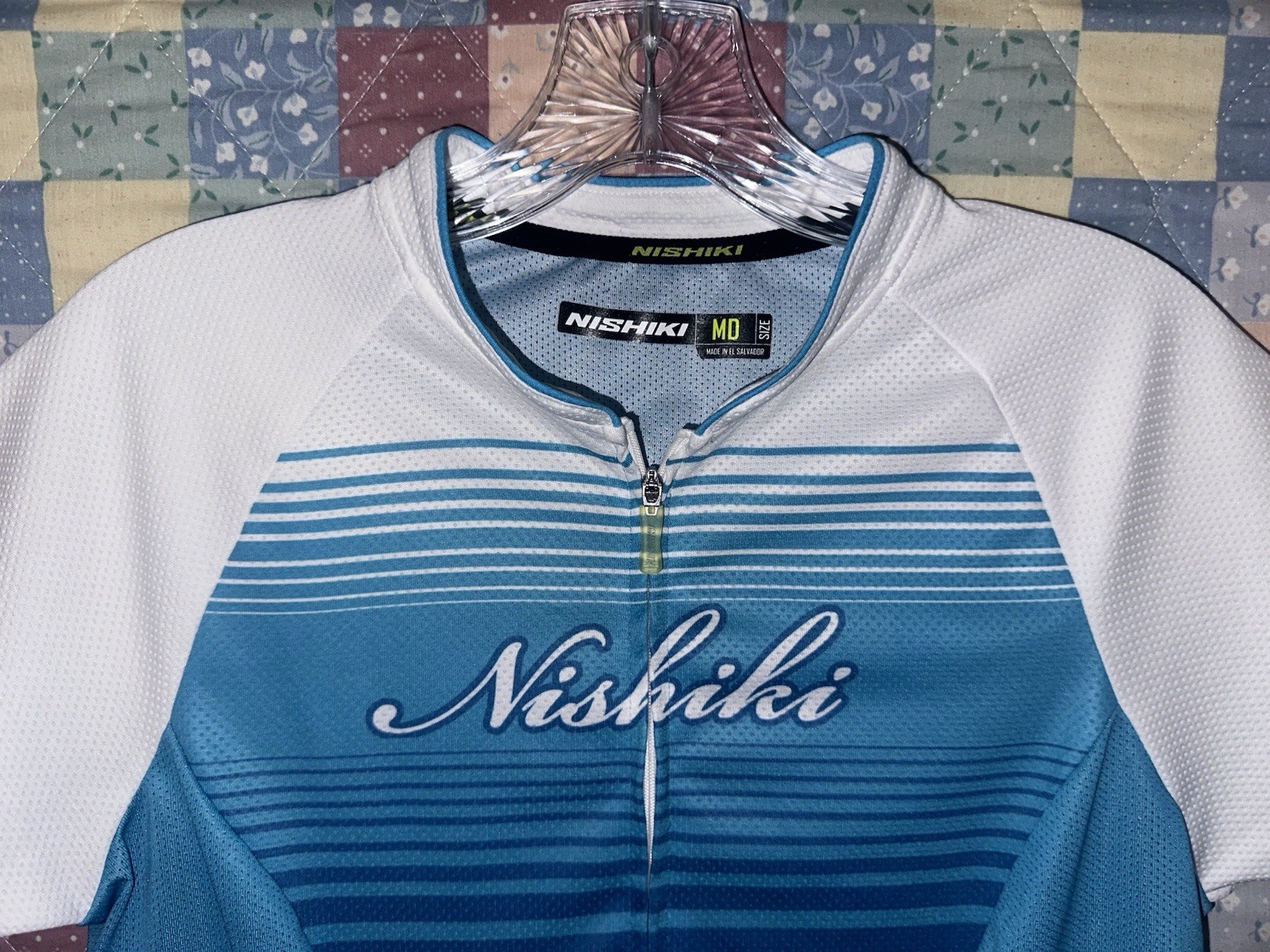 Nishiki Cycling Jersey Women’s size Medium Full Zip Lot of 2 100% Polyester
