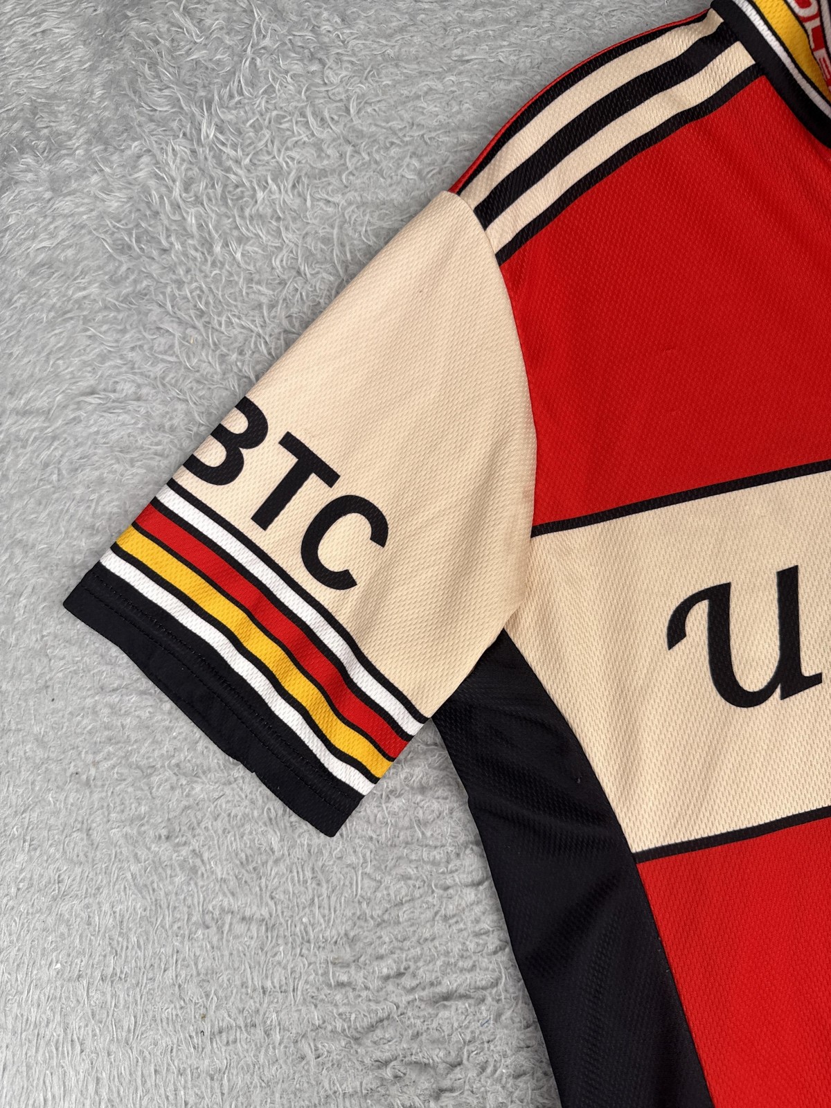 Voler Ulcer 100 21st Annual Cycling Jersey Mens Large Red 1/4 Zip Pockets BBTC