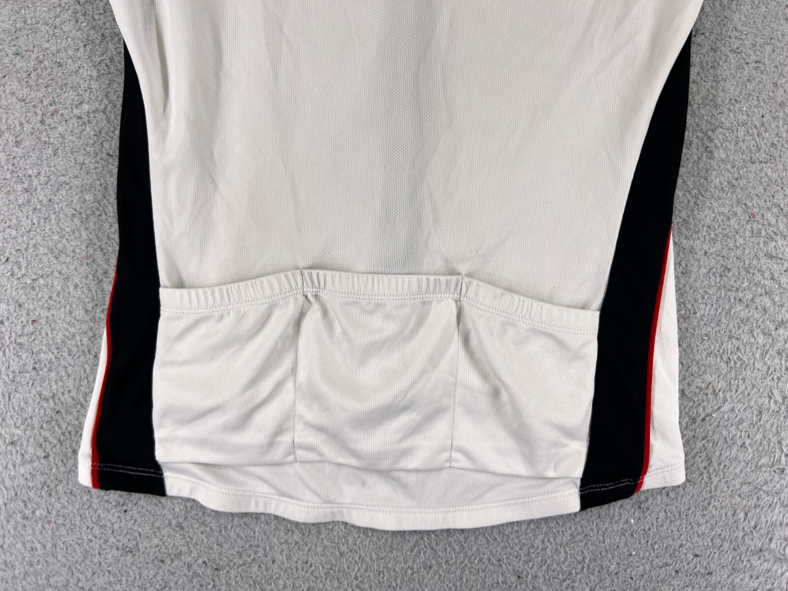 Performance Cycling Jersey Womens Medium White Black Full Zip 100% Polyester