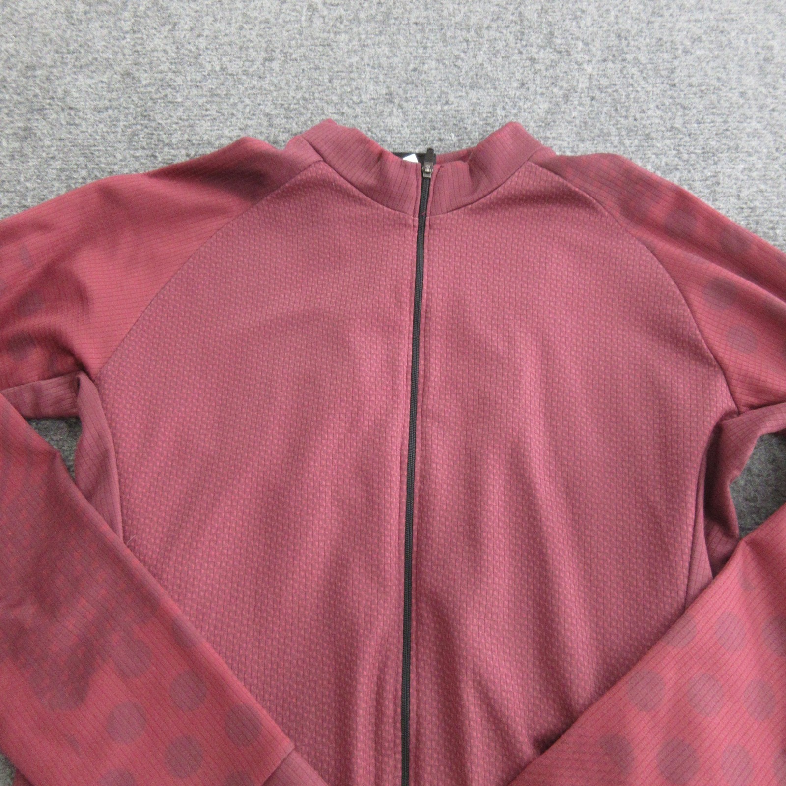 Ornot Cycling Jersey Mens Medium Red Full Zip Long Sleeve Made USA Bike Road