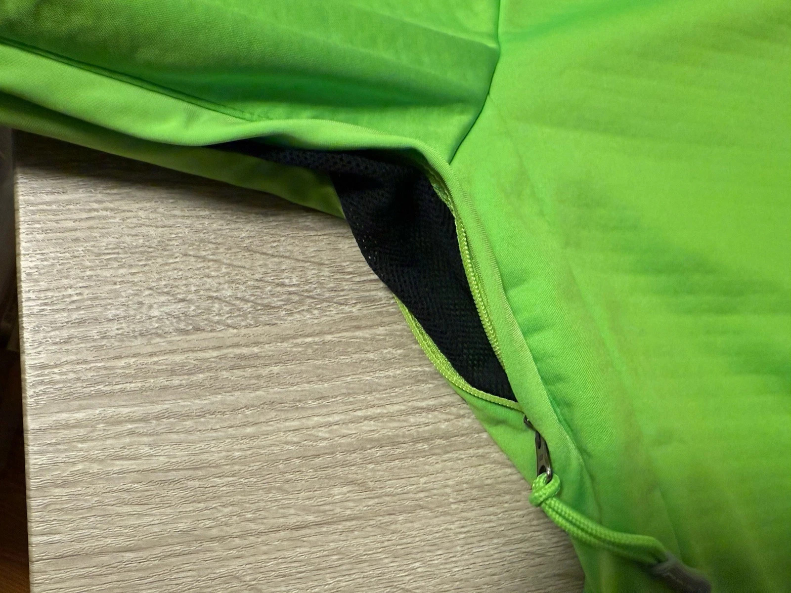 Endura Cycling Jersey Bicycle Long Sleeve Full Zip Neon Green Reflector Men L