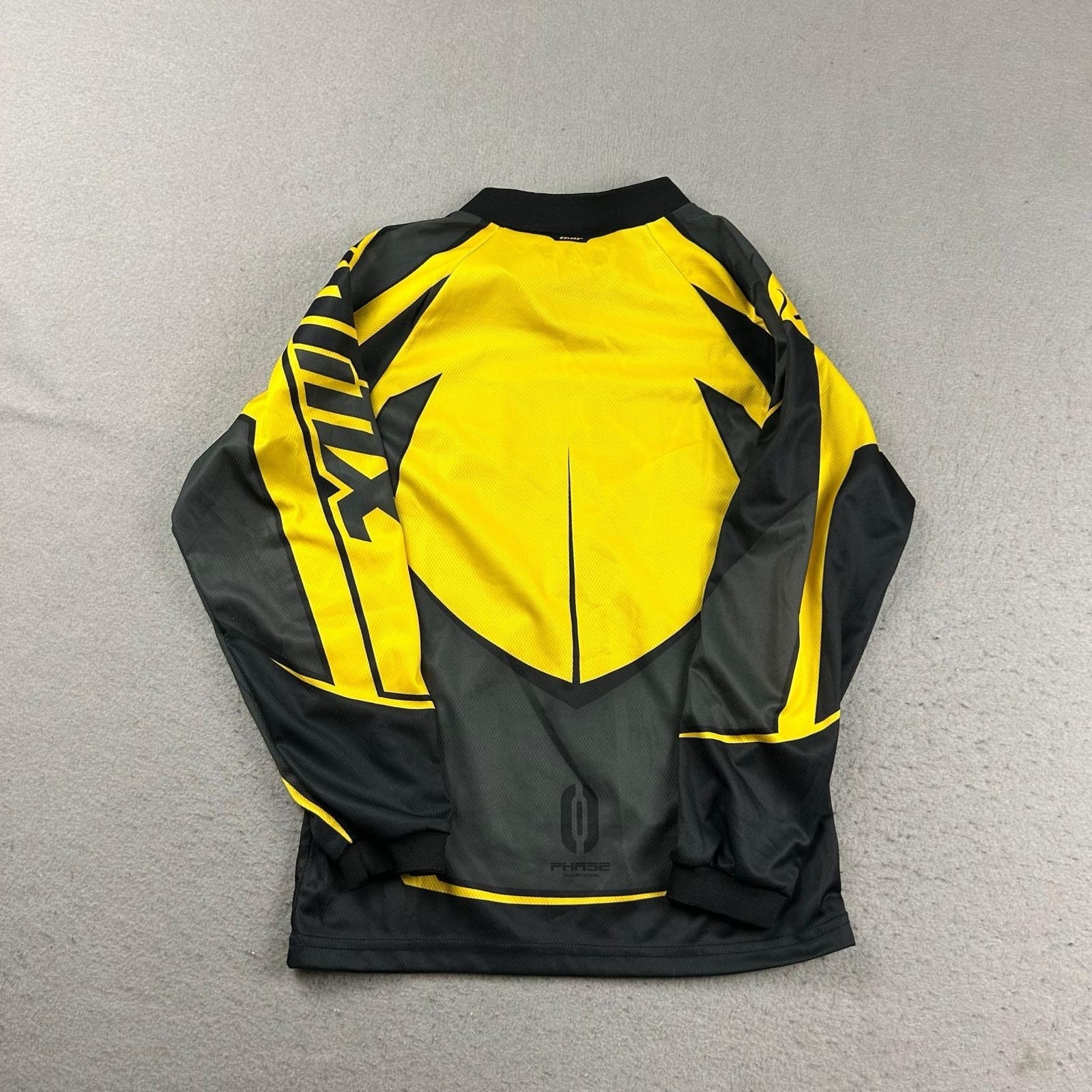 Thor Cycling Phase Jersey Youth Small 6-7 Black Yellow Short Sleeves NWT