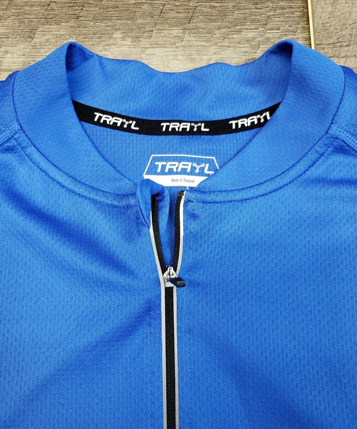 Lot Of 3 Trayl Mens Red Blue Pullover 1/4 Zip Cycling Jersey – Size L