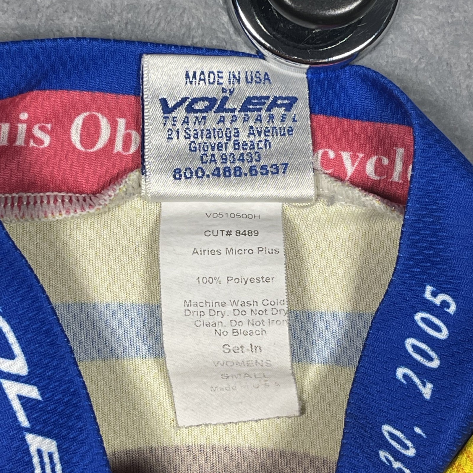 2005 Voler Wildflower Century SLOBC Cycling Jersey Women’s Small Made in USA