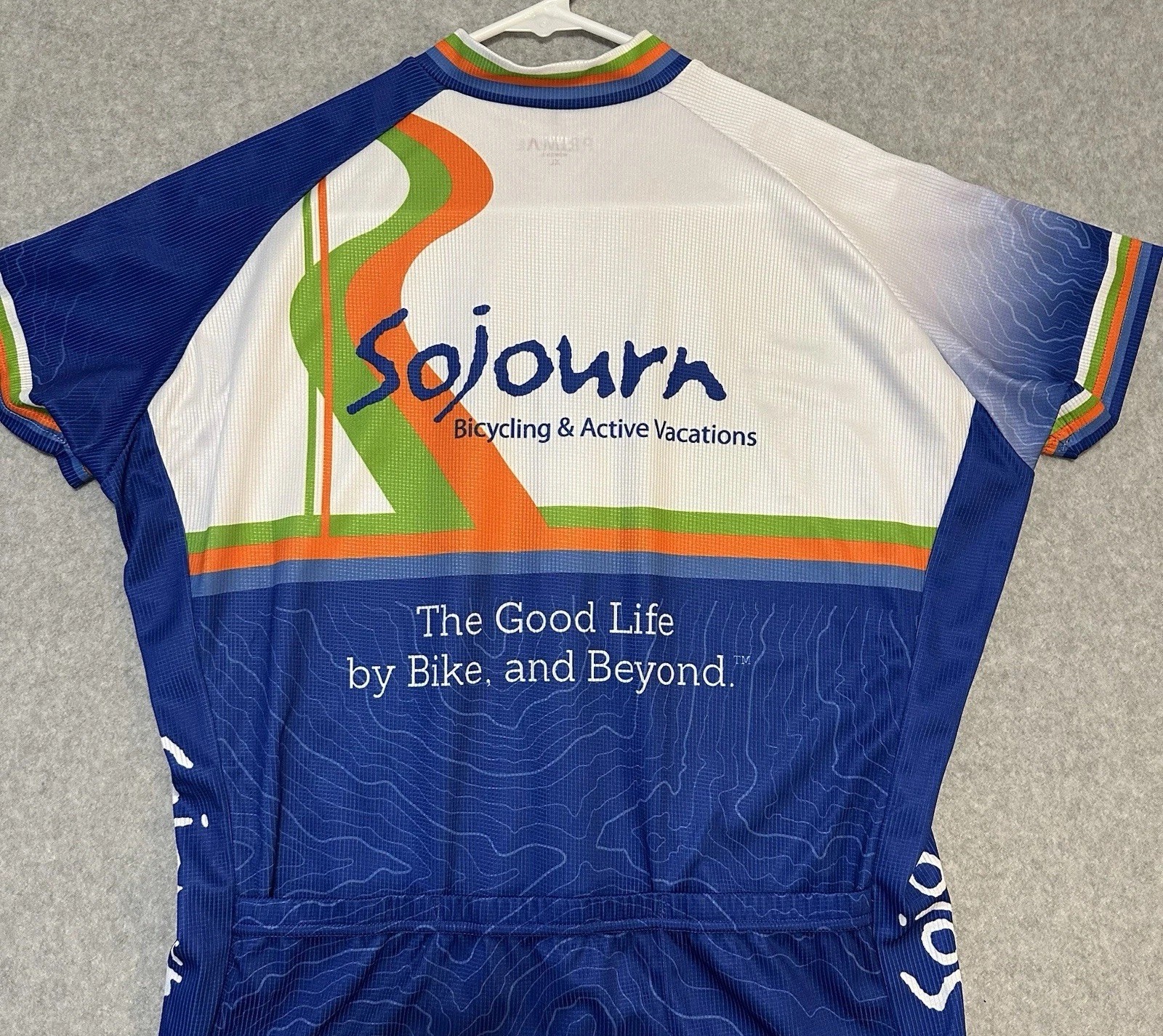 Primal Women’s Sojourn XL Full Zip Up Multi Color Pockets Bile Cycling Jersey