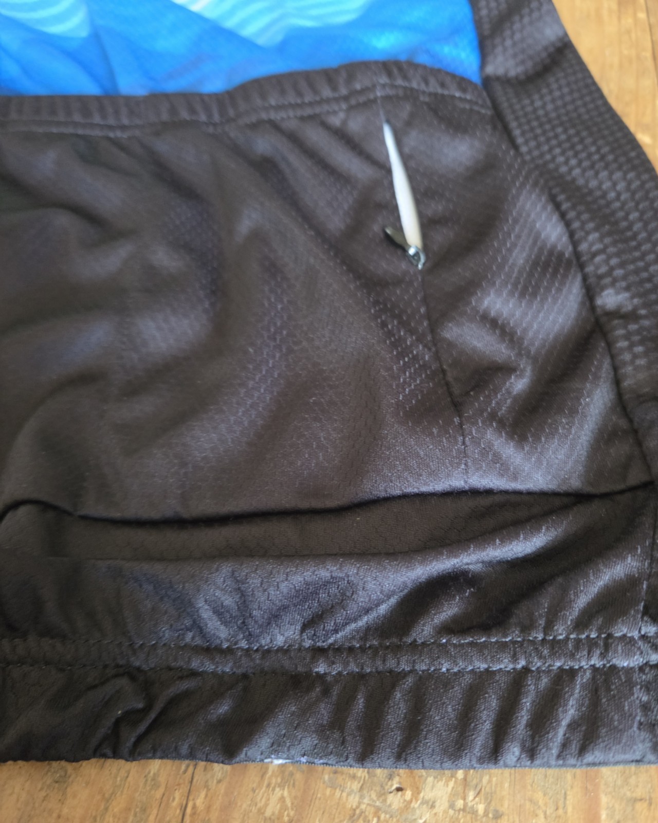 LIXADA Men’s Full Zip Short Sleeve Cycling Jersey 2XL Blue/Black