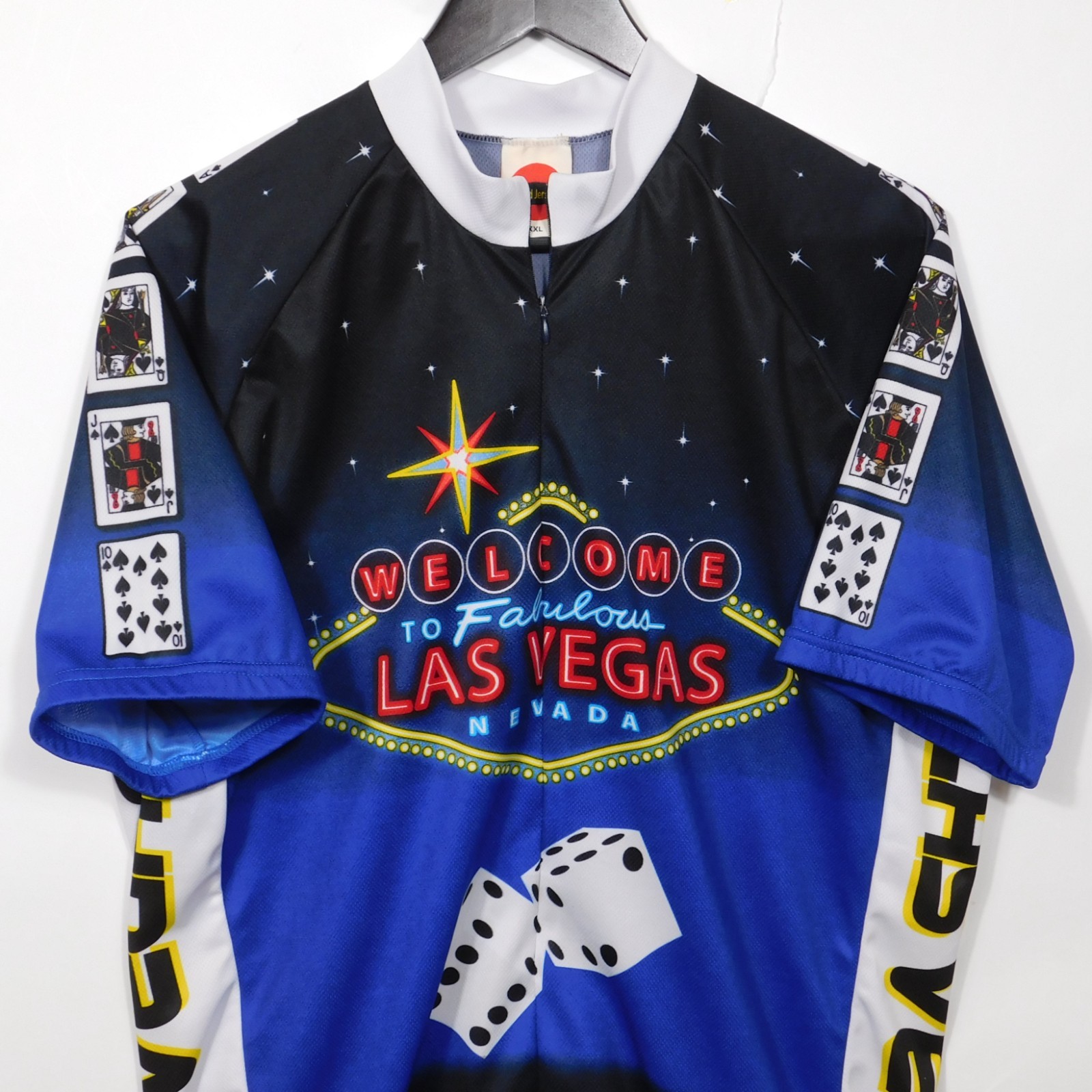 World Jerseys Welcome To Fabulous Las Vegas Half Zip Cycling Jersey Men’s XXL