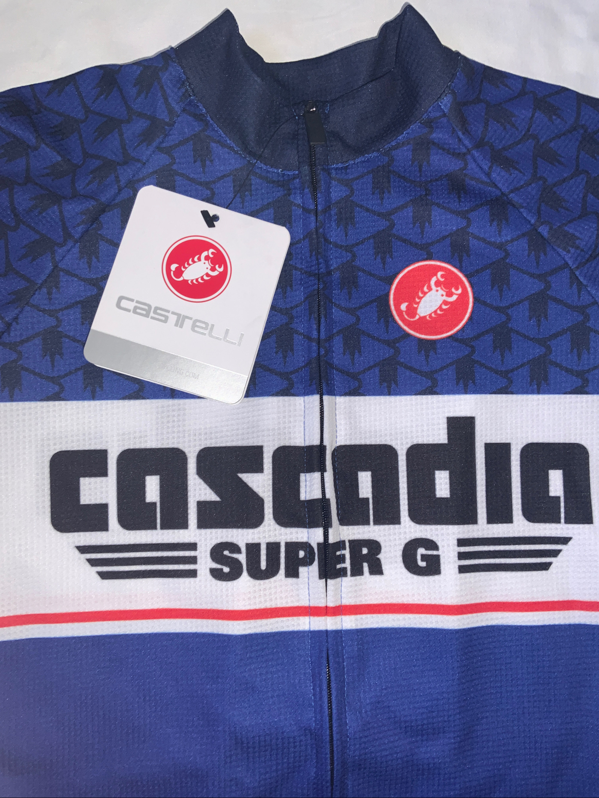 Full zip Castelli bike Cycling Bicycle Jersey mens S NW Cascadia Super G