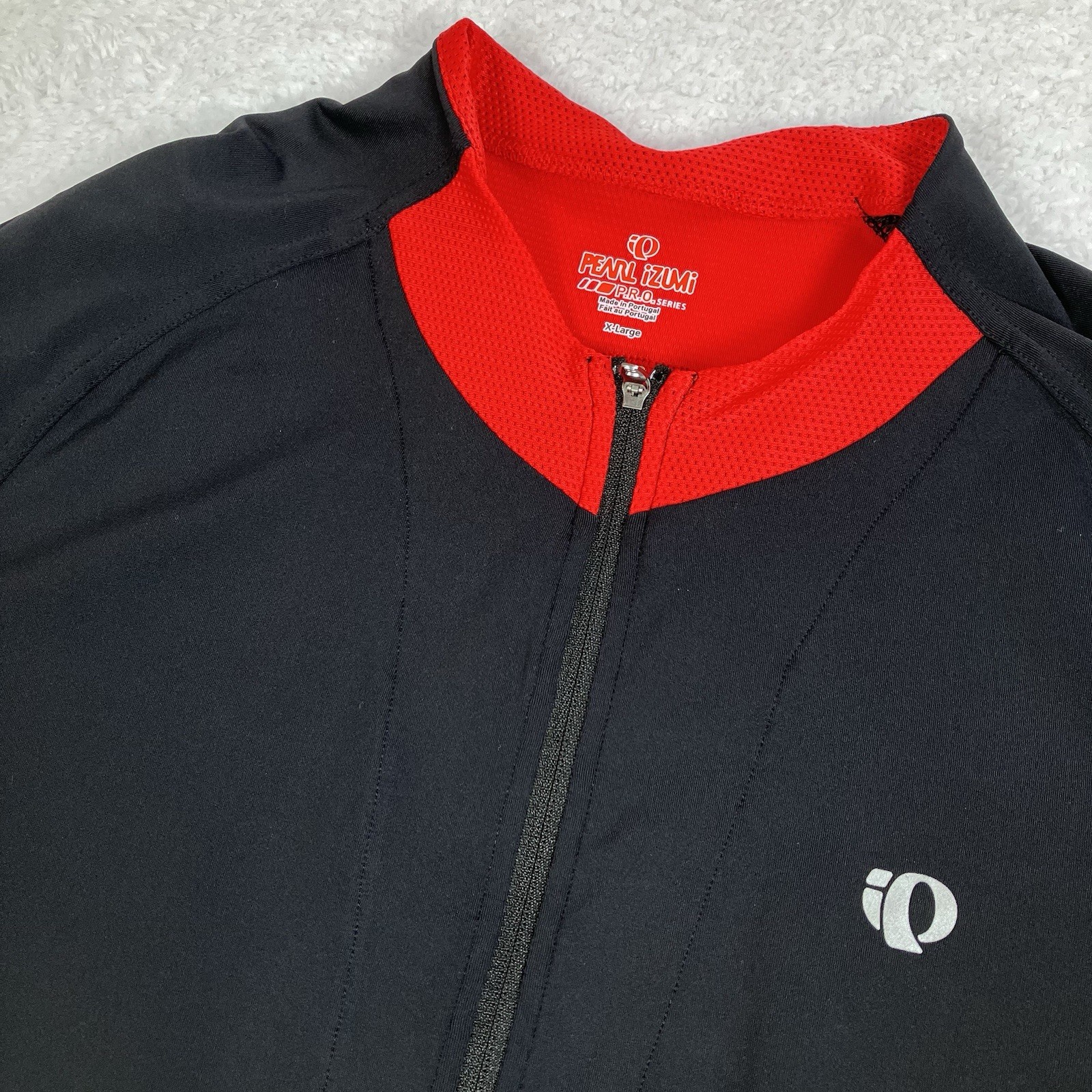 Pearl Izumi Mens Pro Series XL Short Sleeve Red Black Full Zip Cycling Jersey