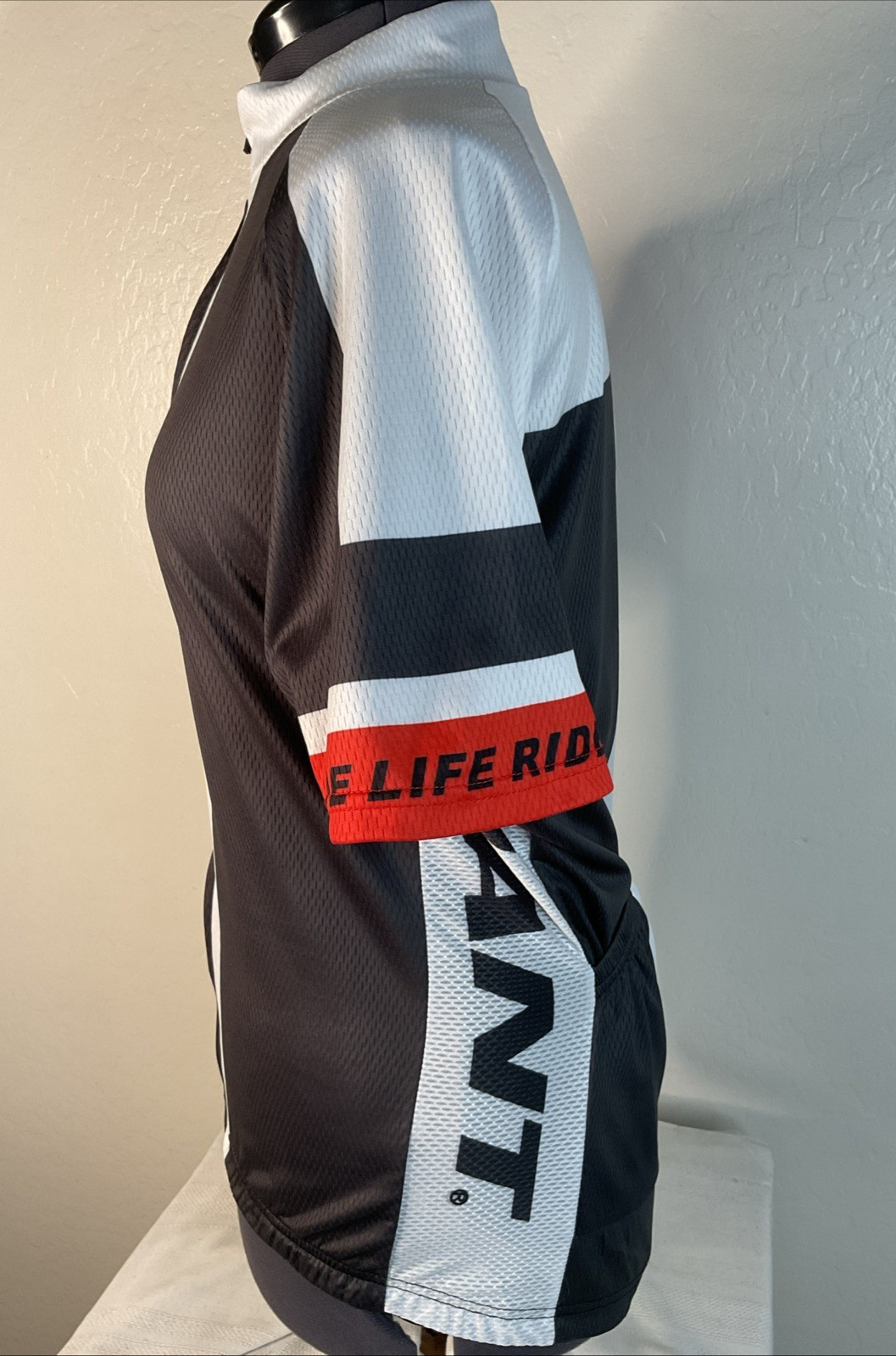 Giant Cycling Jersey Bicycle Cycling Apparel Sz XL Full Zip Red Blk White
