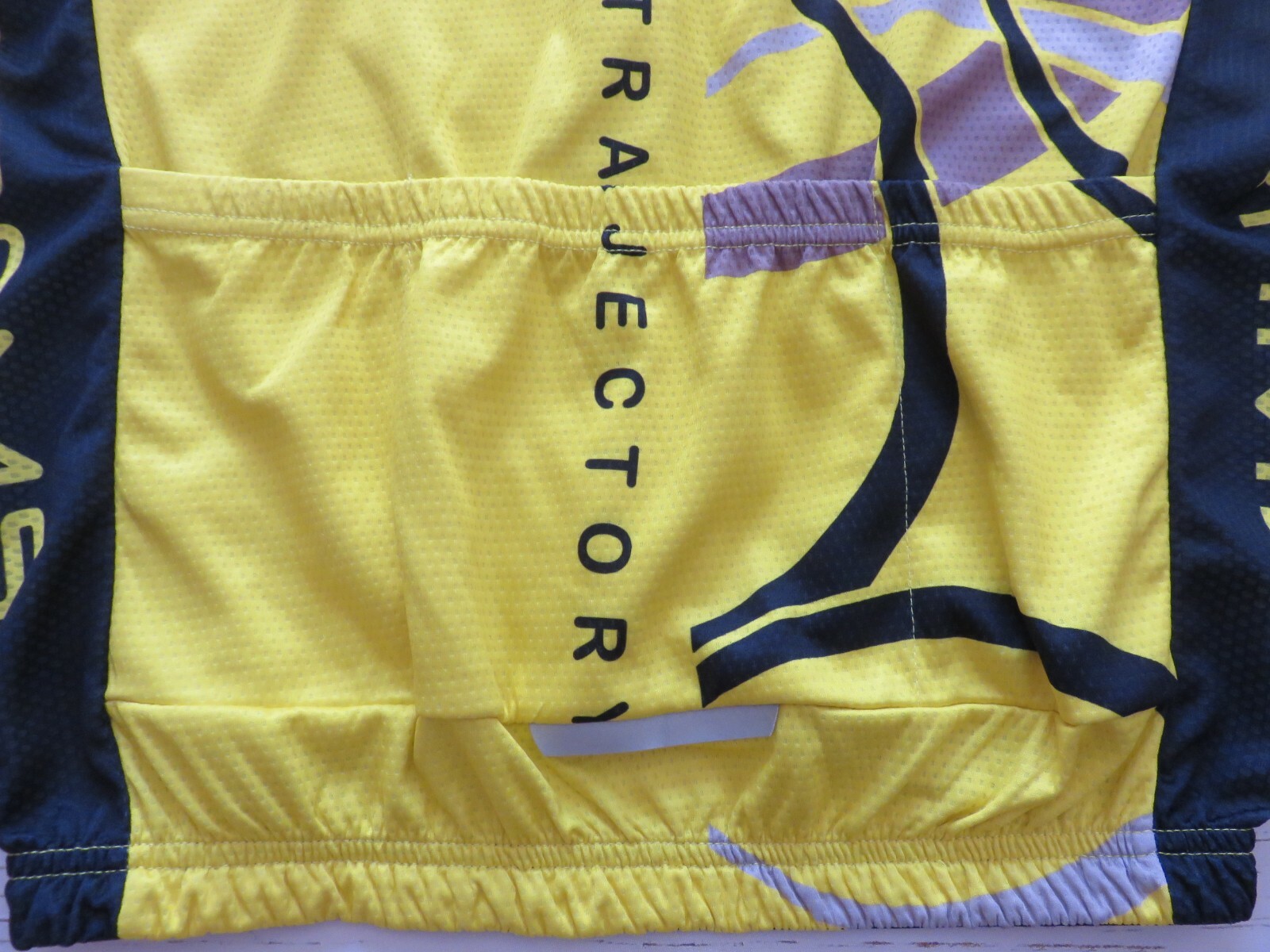 21 Grams Happy Cycling Trajector Jersey Biking Yellow Full Front Zipper Adult L