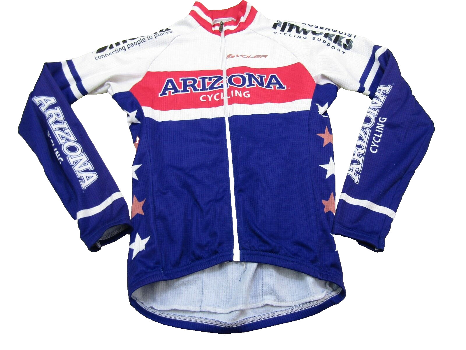Arizona Cycling Voler Bike Jersey Adult XS Full Zipper Racing Race Raglan Cycle
