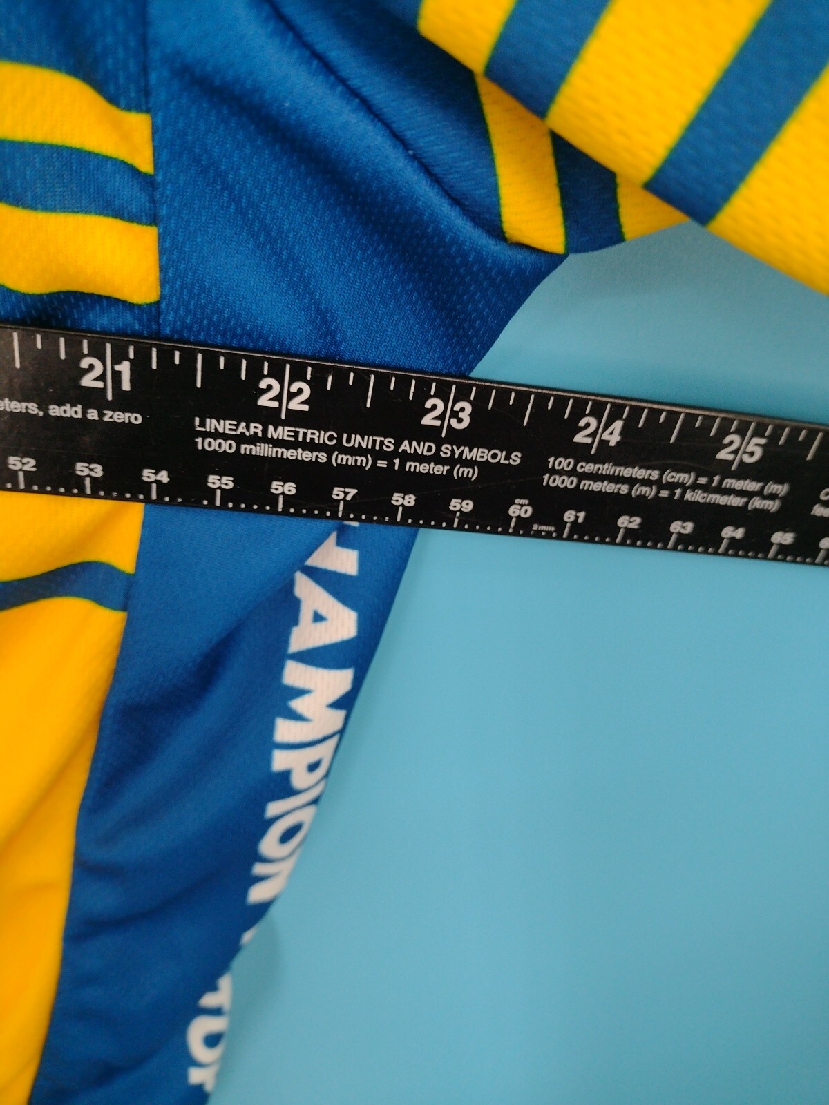 Primal Cycling Jersey 2XL Yellow Blue Bicycle Champion Diabetes Graphic AOP Mens