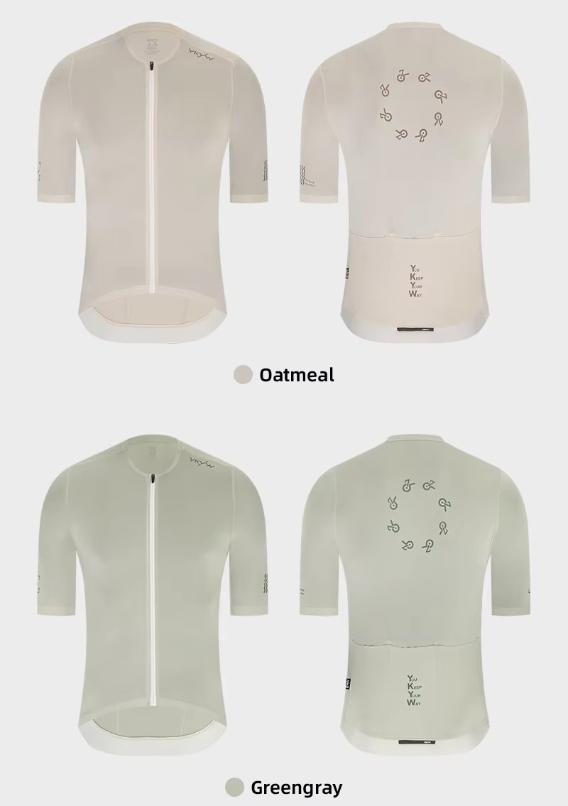 YKYW Men 2026 Summer Collarless Cycling Jersey Cool Touch Breathable Bike Shirt