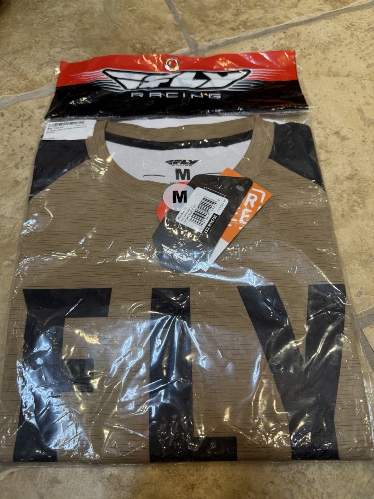 Fly Racing Super D MTB Jersey Khaki Black Medium New 352-8047M