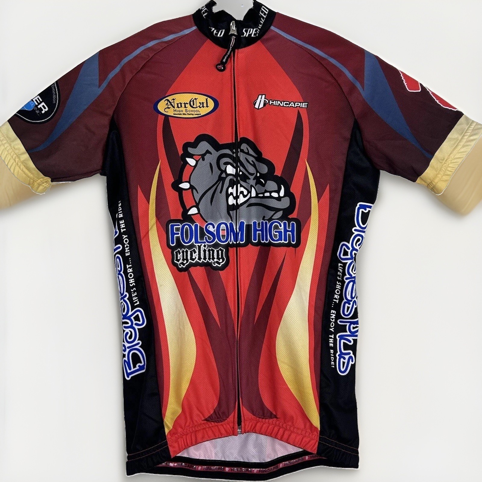 hincapie cycling jersey Xs Polyester Folsom High Bulldogs Full Zip