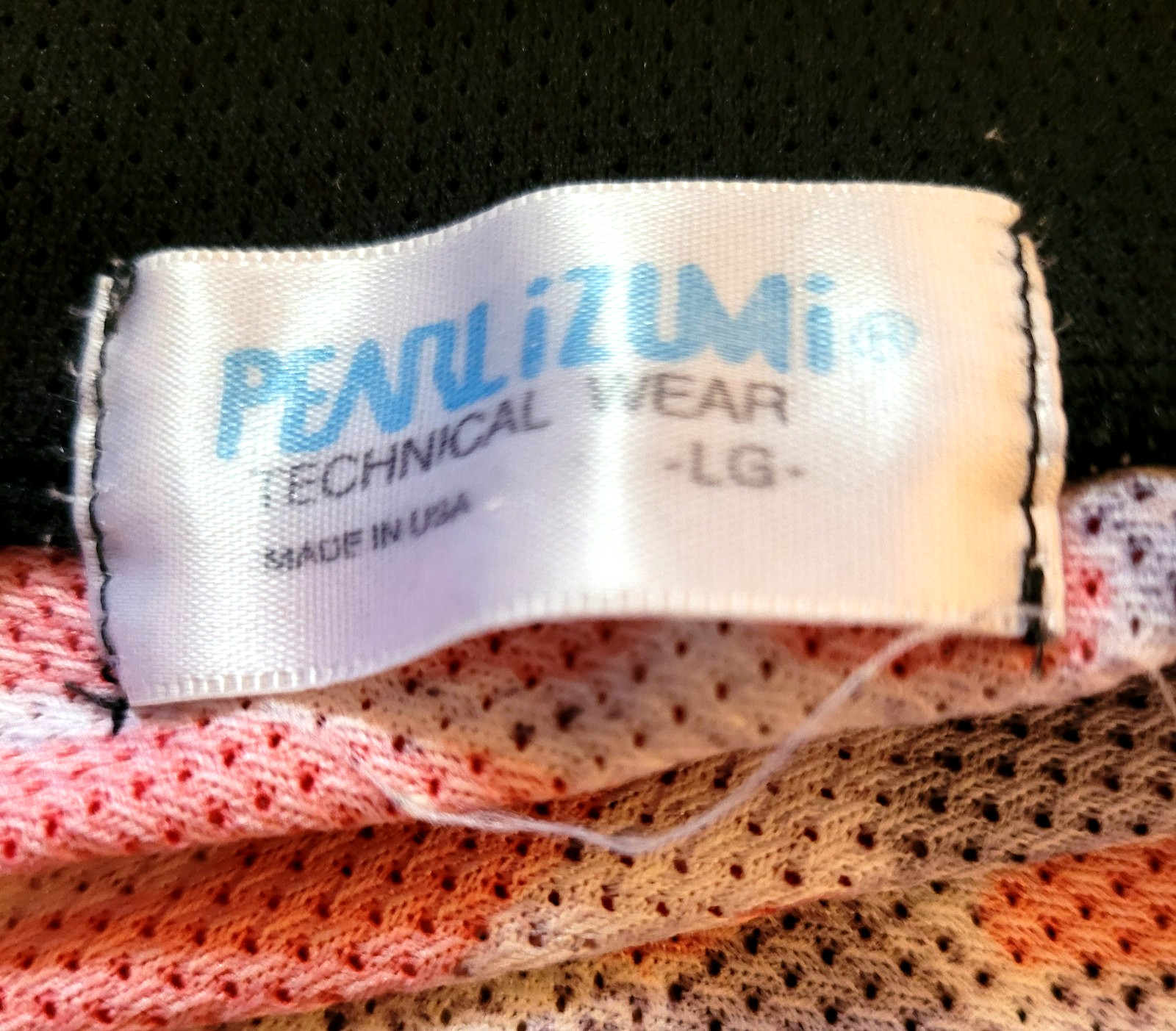 Pearl Izumi Cycling Jersey Large 3/4 Zip Rear Pockets Red Brn Whte Free Shipping