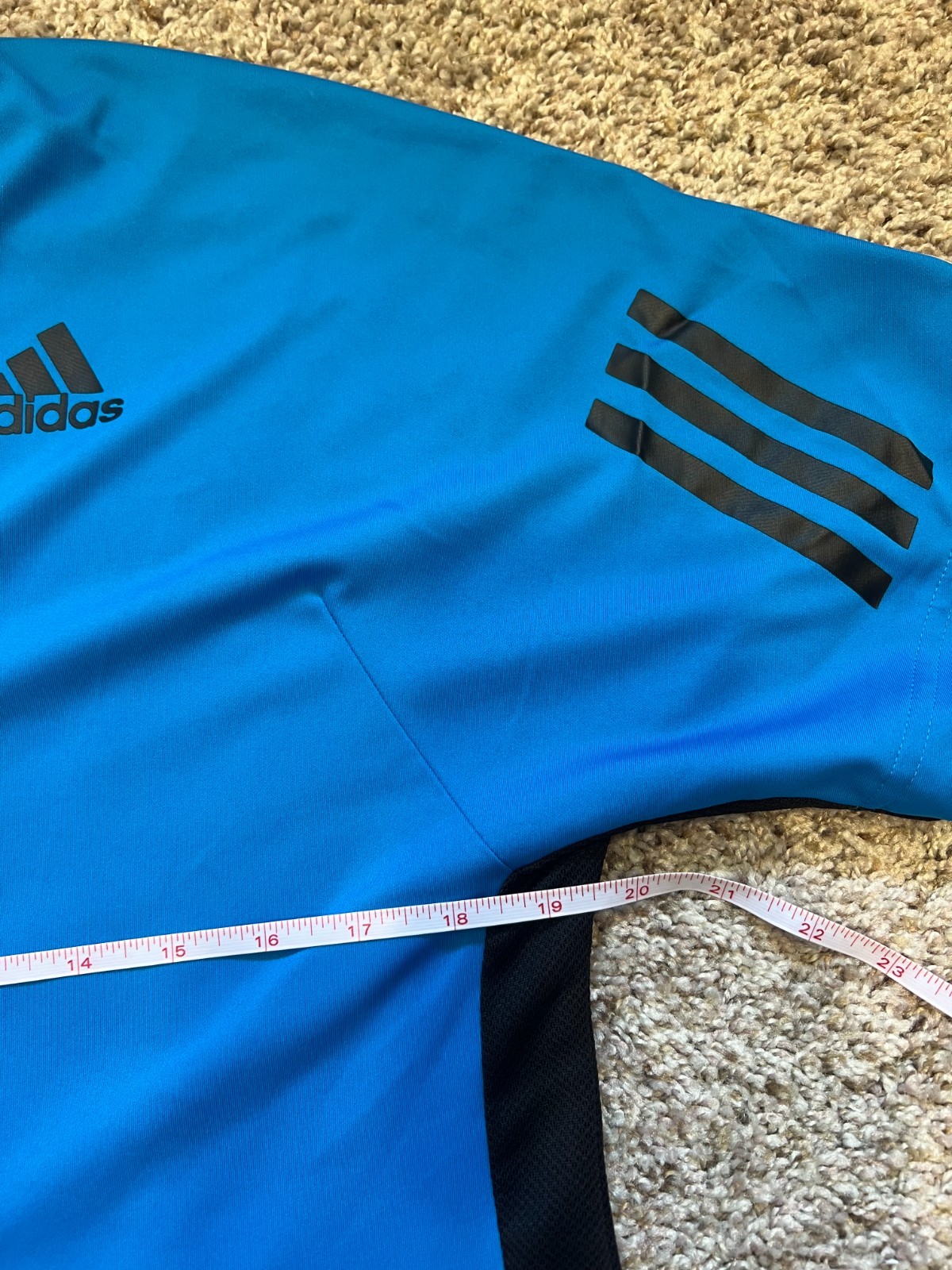 Adidas Short Sleeve Cycling Jersey Men’s Small 1/2 Zip Blue Breathable Blokecore