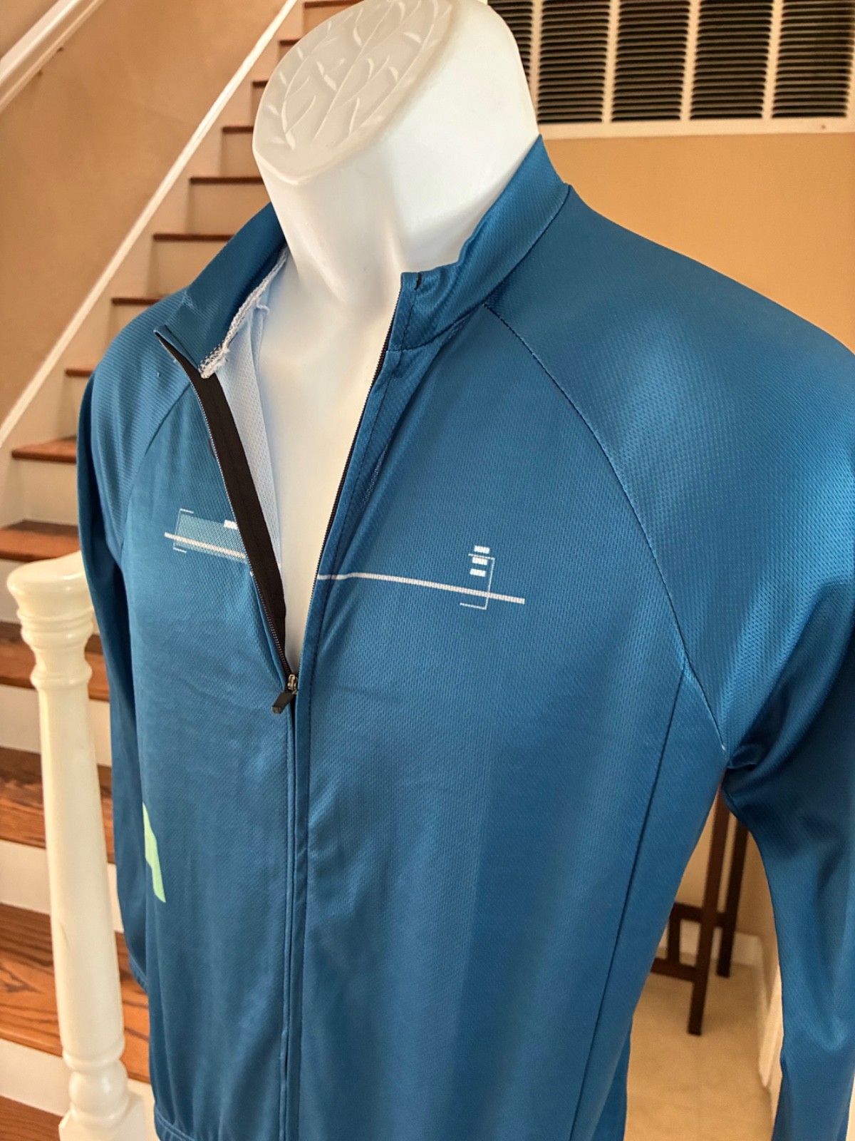 Gobik Cobble Harbor Long Sleeve Cycling Jersey Blue Full Zip Small